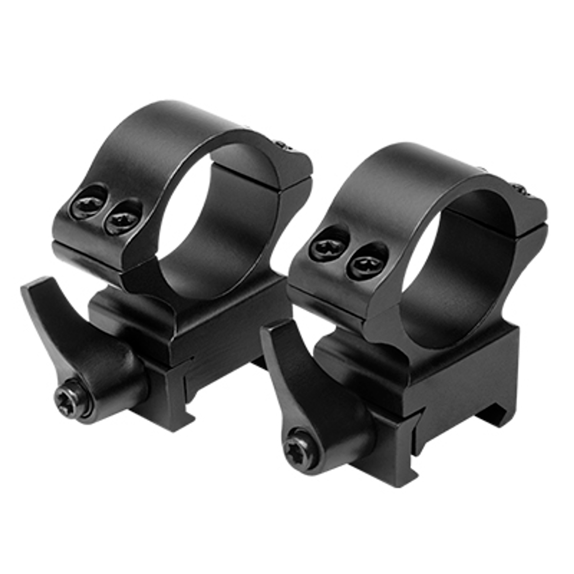 NcStar 1" X 1.0"H Steel Quick Release Rings-Black