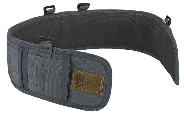 HSGI Slotted Sure-Grip Padded Duty Belt (Color: Wolf Grey / Medium 35.5")