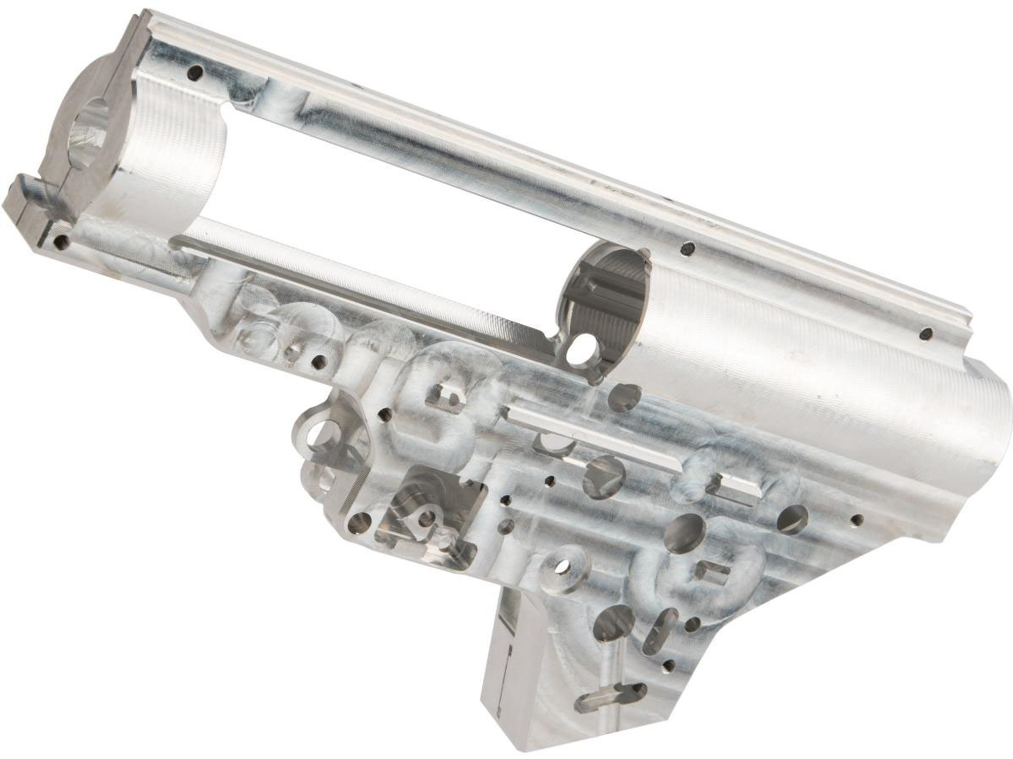 Retro Arms CZ CNC 8mm Gearbox Shell for SR25 Series Airsoft AEG Rifles - Silver