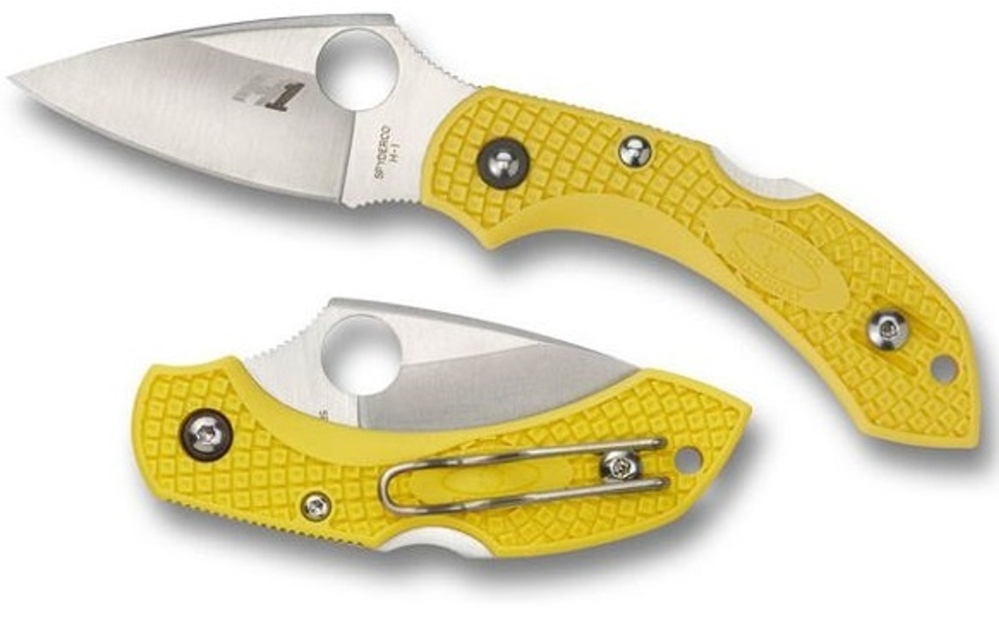 Spyderco Dragonfly2 Yellow FRN H-1 Plain Edge Folding Knife