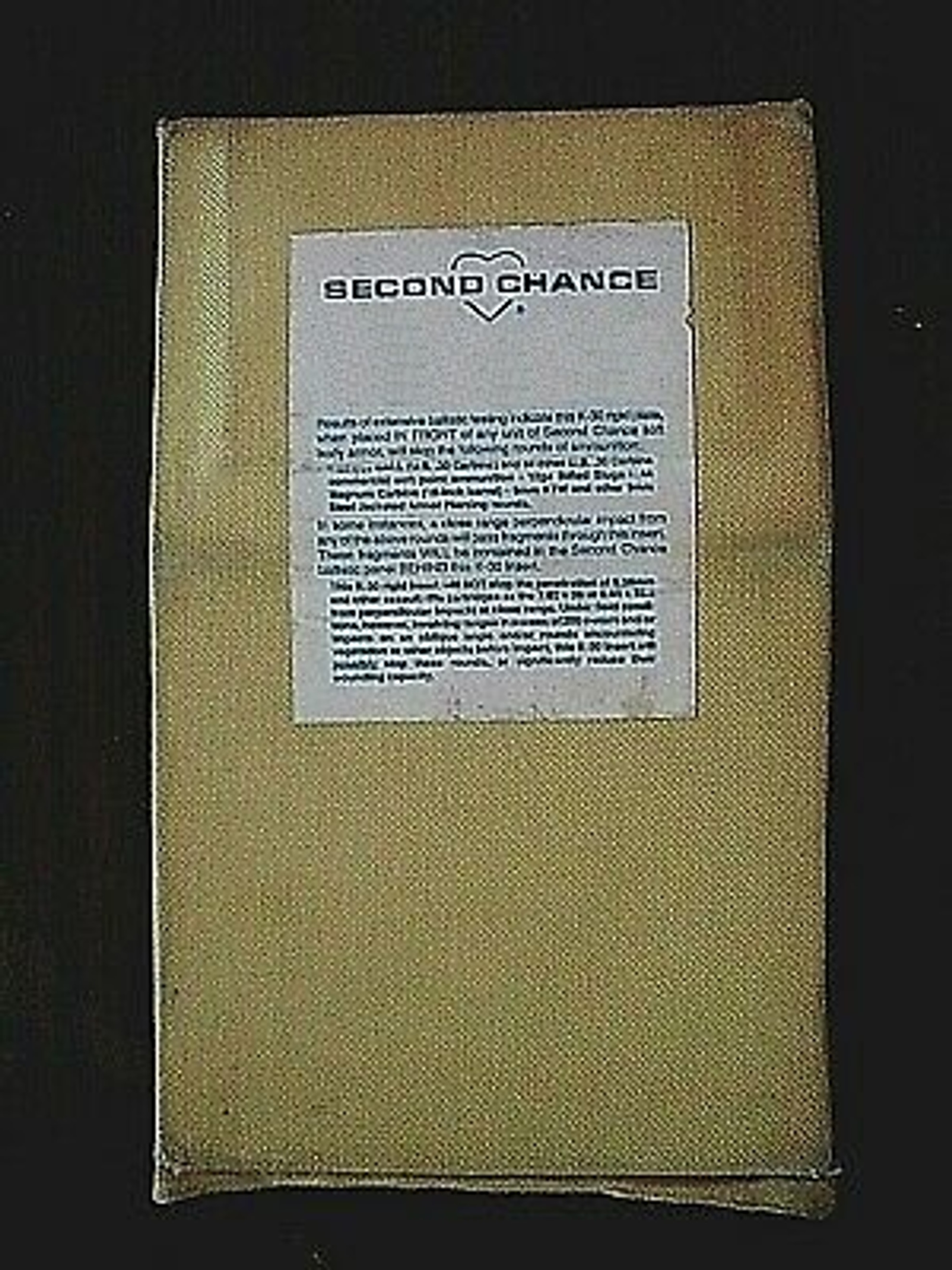 Second Chance Body Armor Soft Pac Threat Level II 5