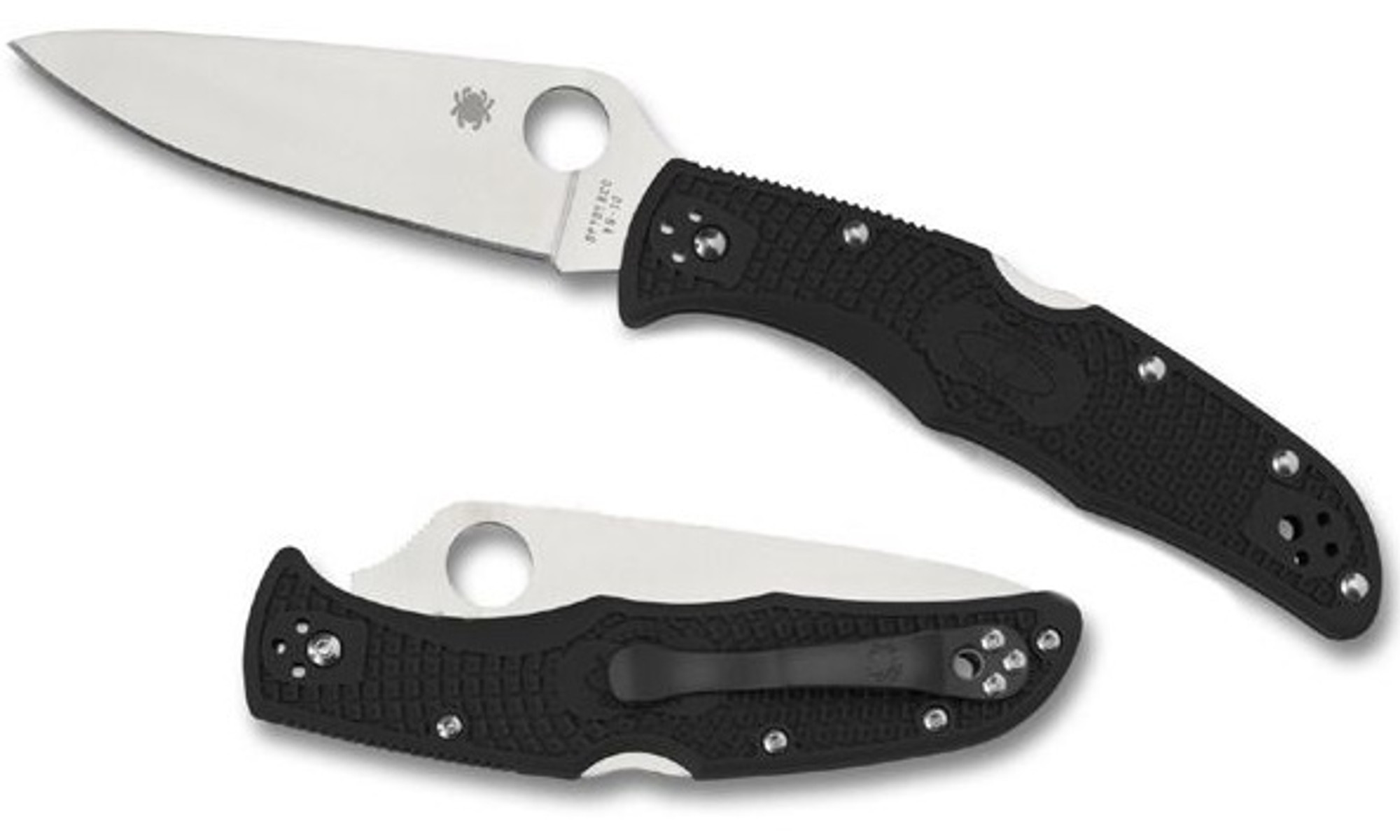 Spyderco Endura 4 Lightweight Black FRN Flat Ground Plain Folder