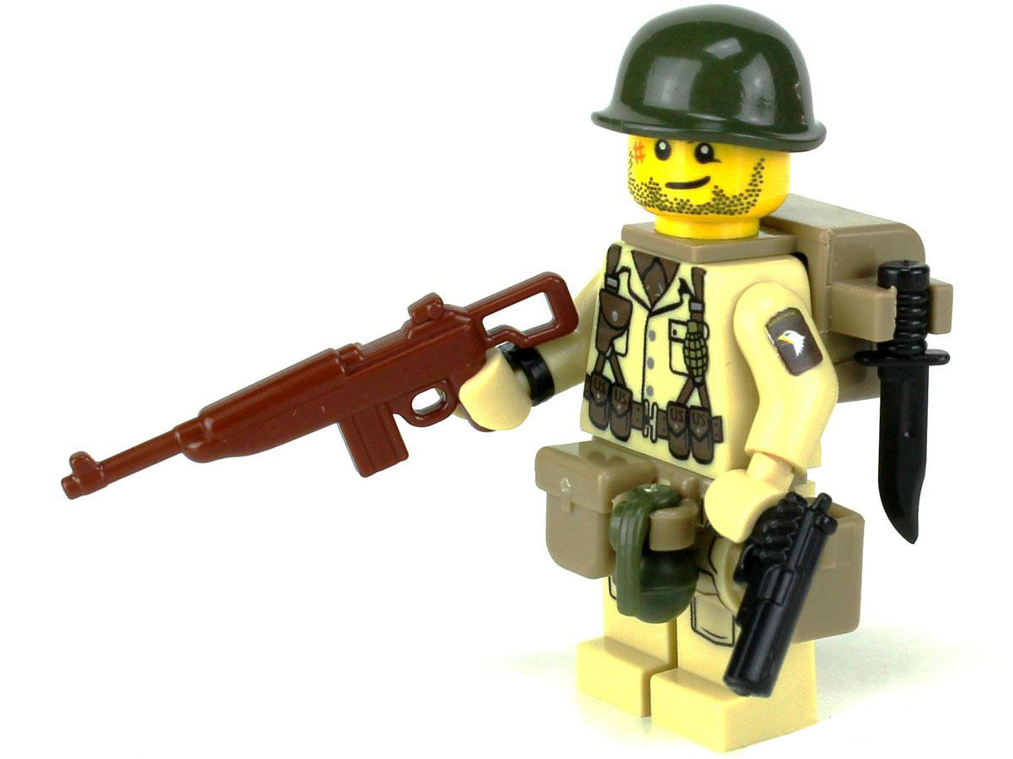 Battle Brick Customs Military Mini-Figure (Model: 101st Airborne Paratrooper)