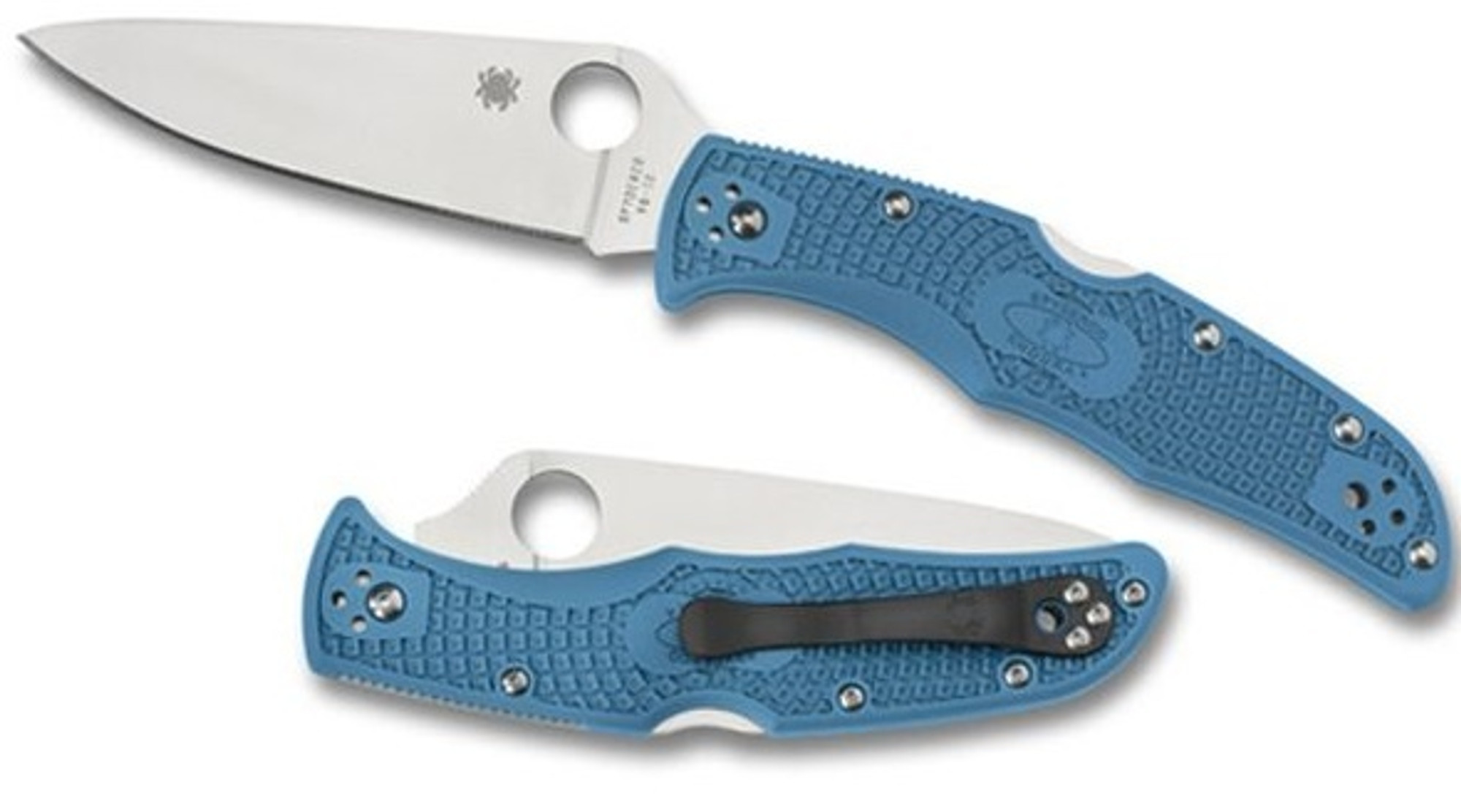 Spyderco Endura 4 Lightweight Blue FRN Flat Ground Plain Folder