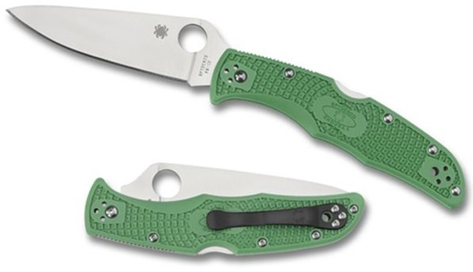 Spyderco Endura 4 Lightweight Green FRN Flat Ground Plain Folder