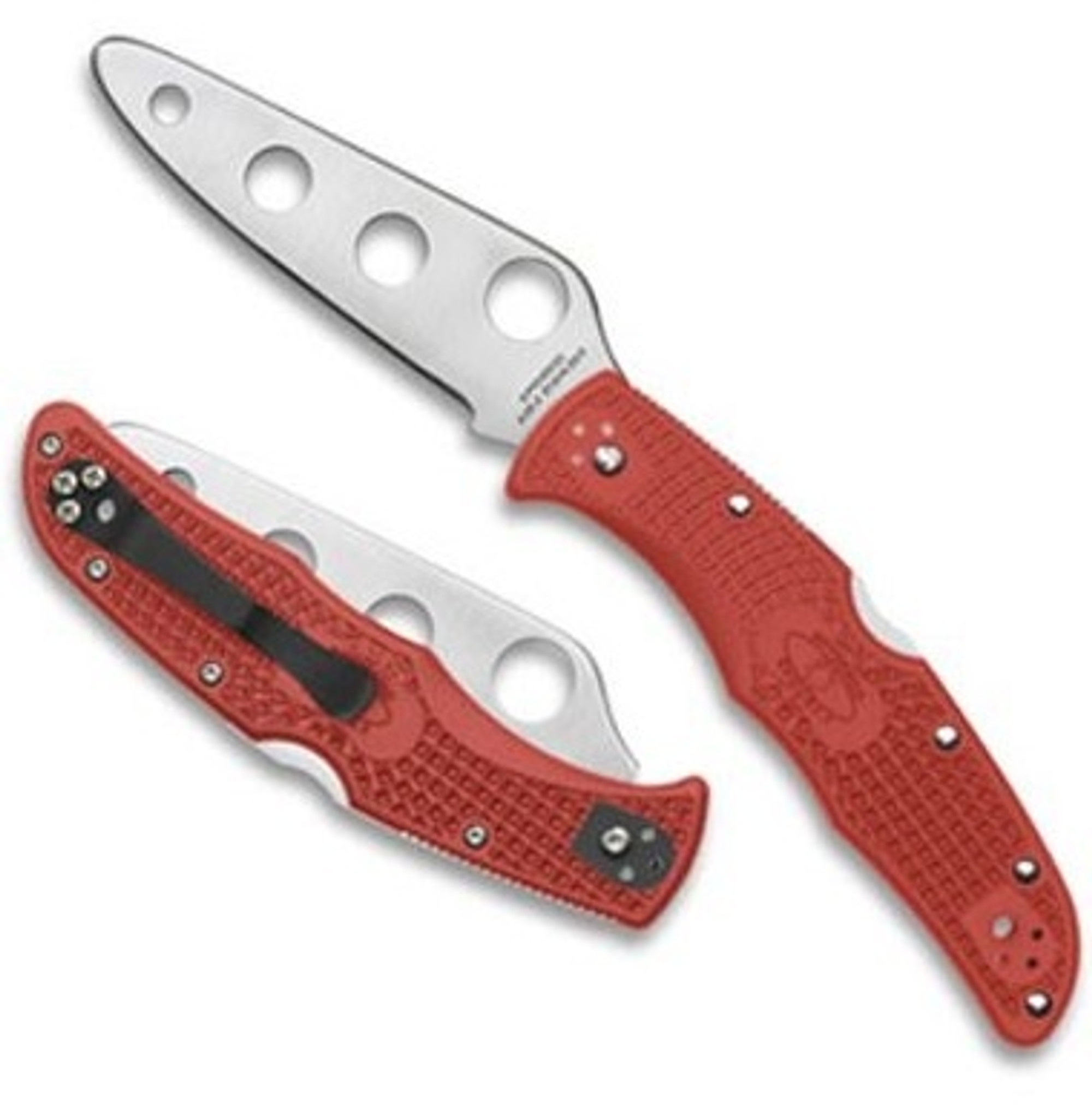 Spyderco Endura 4 Trainer Red Blunt Edge Folding Knife