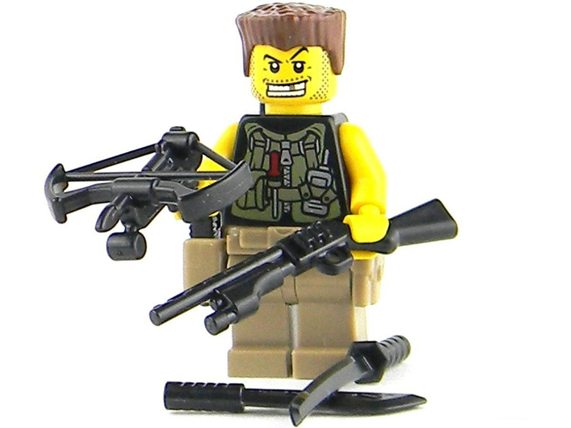 Battle Brick Customs Military Mini-Figure (Model: Zombie Hunter)