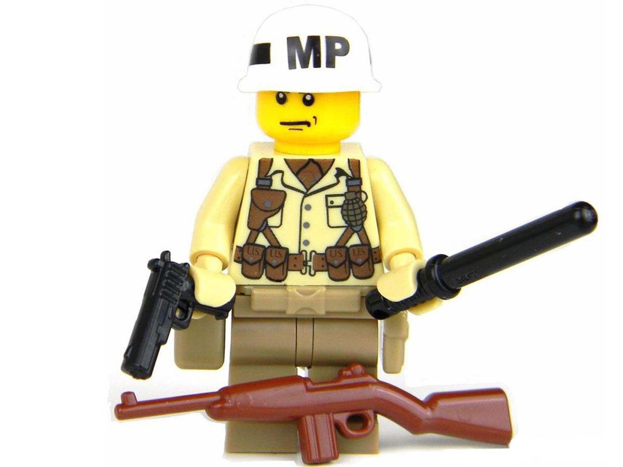 Battle Brick Customs Military Mini-Figure (Model: WWII Military Police) -  Hero Outdoors