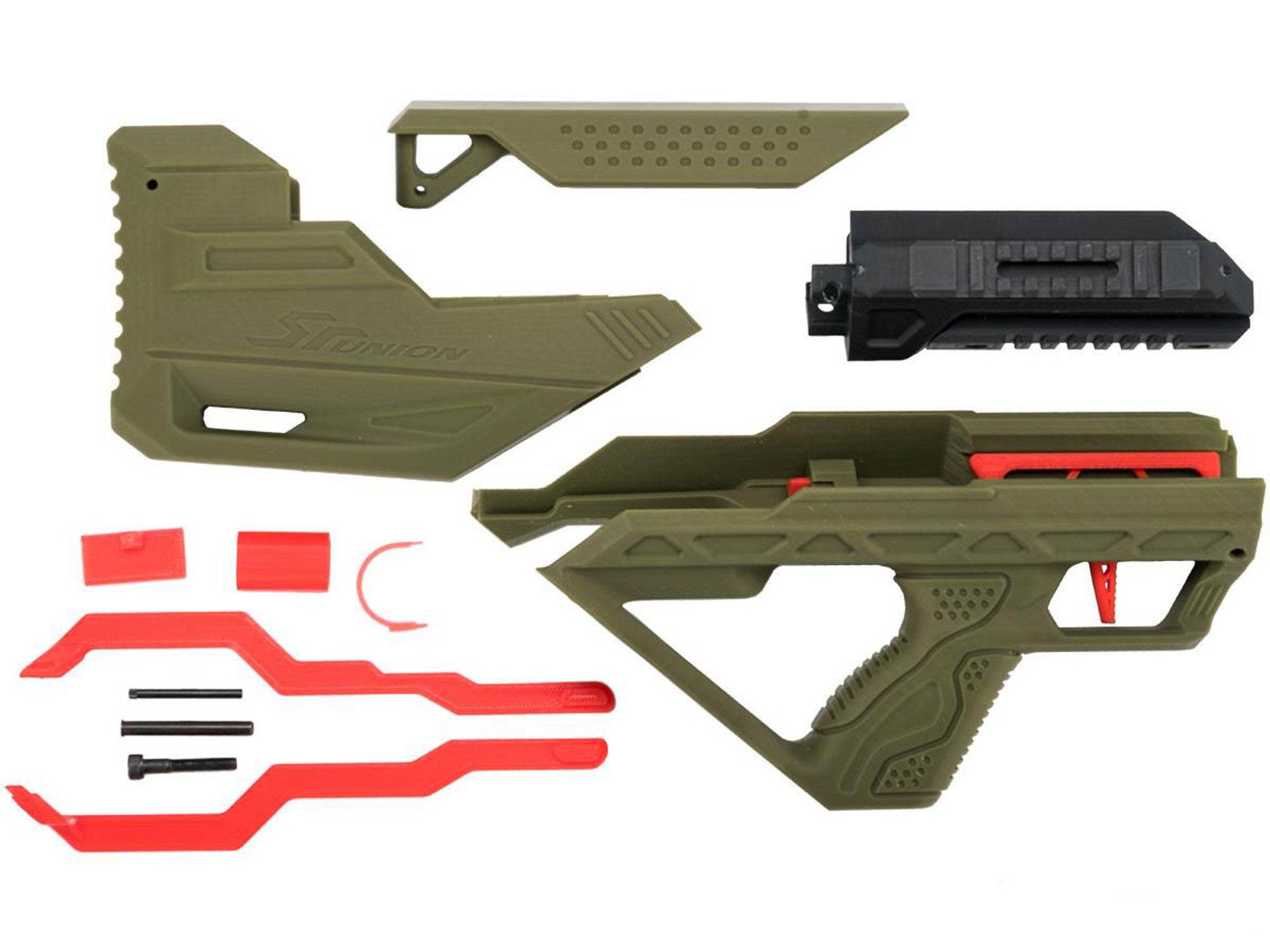 SRU 3D Printed Bullpup Conversion kit for WE-Tech PMC AK Gas Blowback Rifle (Color: OD Green)