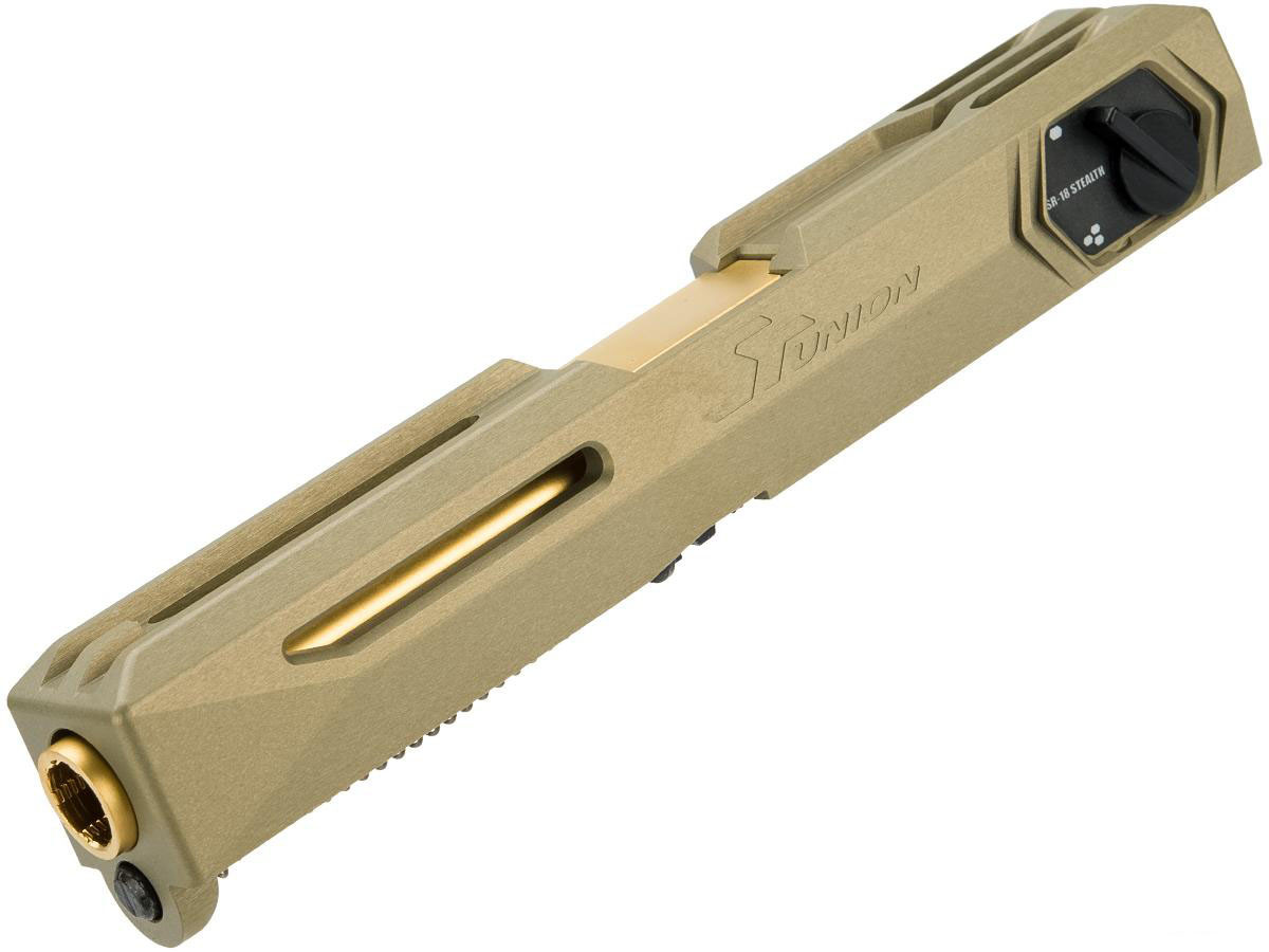 SRU WE G18 CNC Competition Slide Set (Color: Tan / With Gold Barrel)
