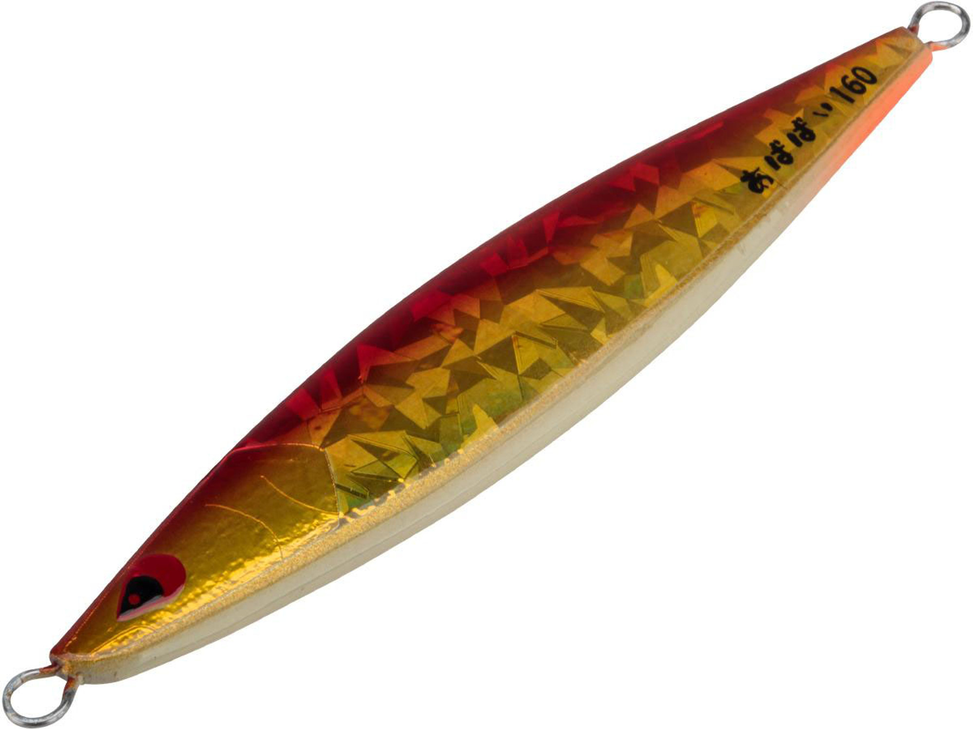 Sea Falcon "Ababai" Holographic Deep Sea Fishing Jig (Model: Red Gold w/ Glow Belly / 160g)