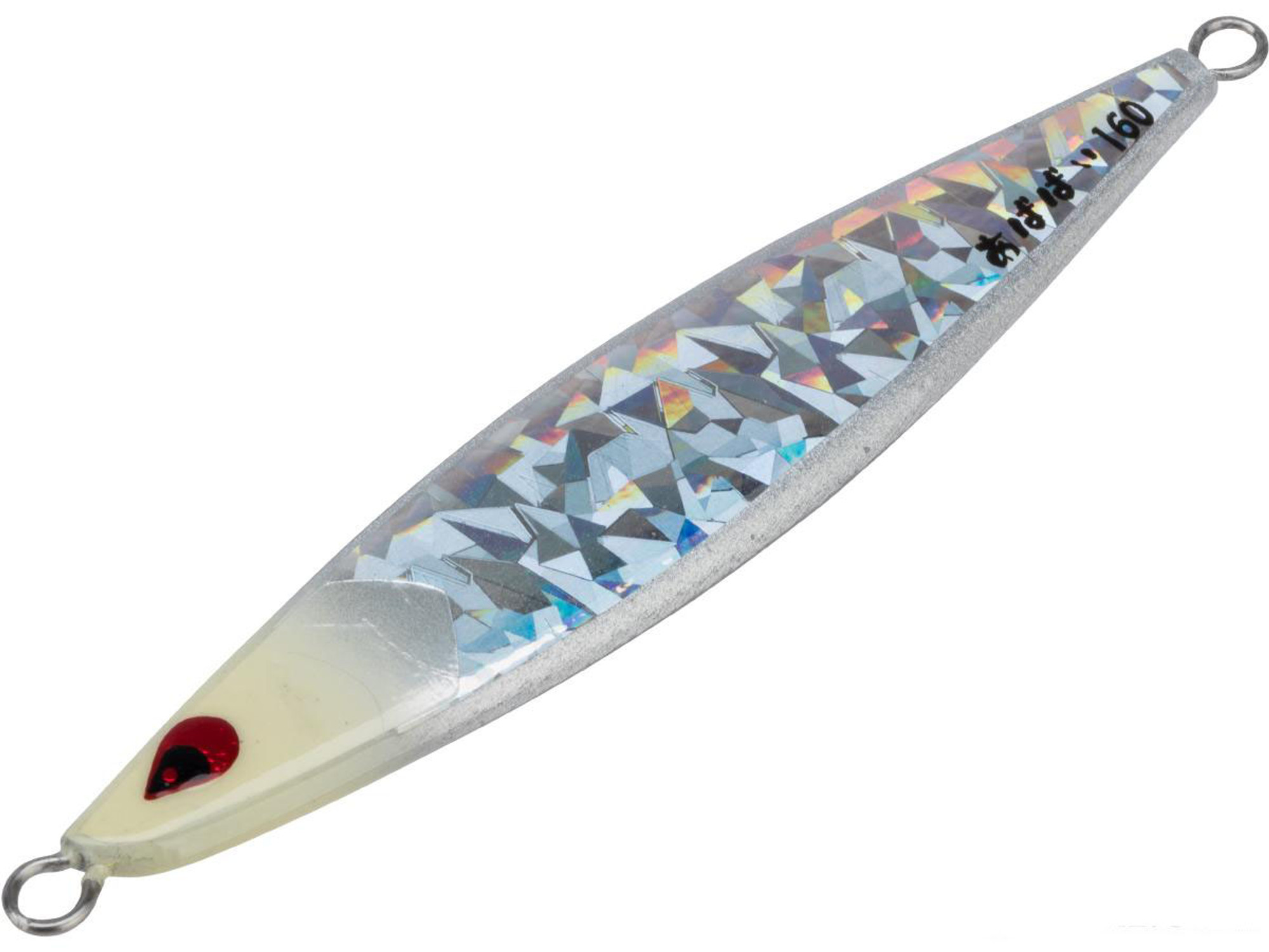 Sea Falcon "Ababai" Holographic Deep Sea Fishing Jig (Model: Silver w/ Glow Head / 160g)