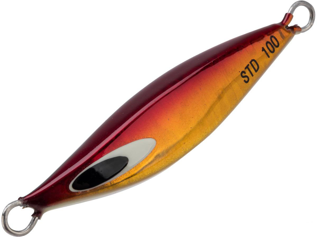 Sea Falcon "Pesce" Holographic Deep Sea Fishing Jig (Model: Red Gold w/ Glow Belly / 100g)