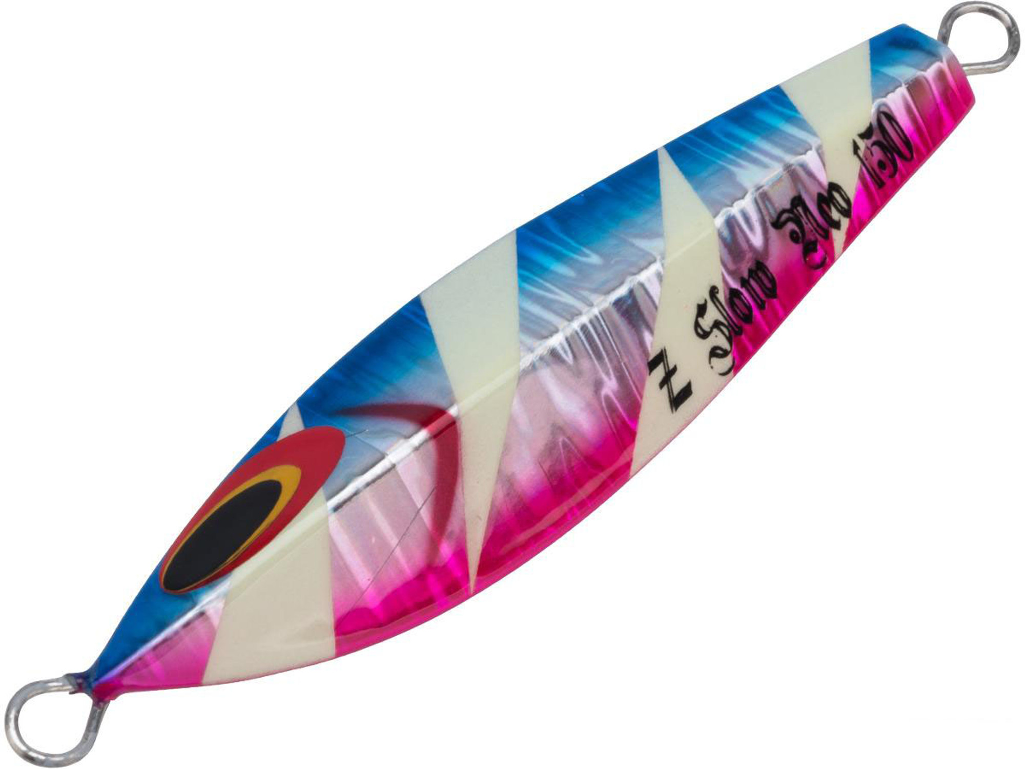 Sea Falcon "Z Slow Neo" Holographic Deep Sea Fishing Jig (Model: Lightning Glow Blue Pink / 150g)