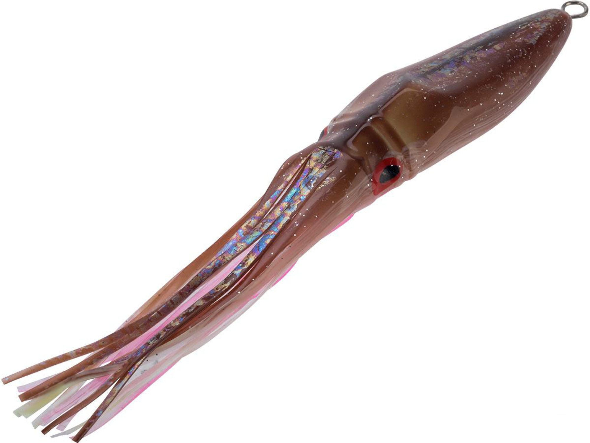 Sea Falcon "Slow Squid - Swimming" Deep Sea Fishing Jig (Model: Brown Pink w/ Glow Stripe / 60g)