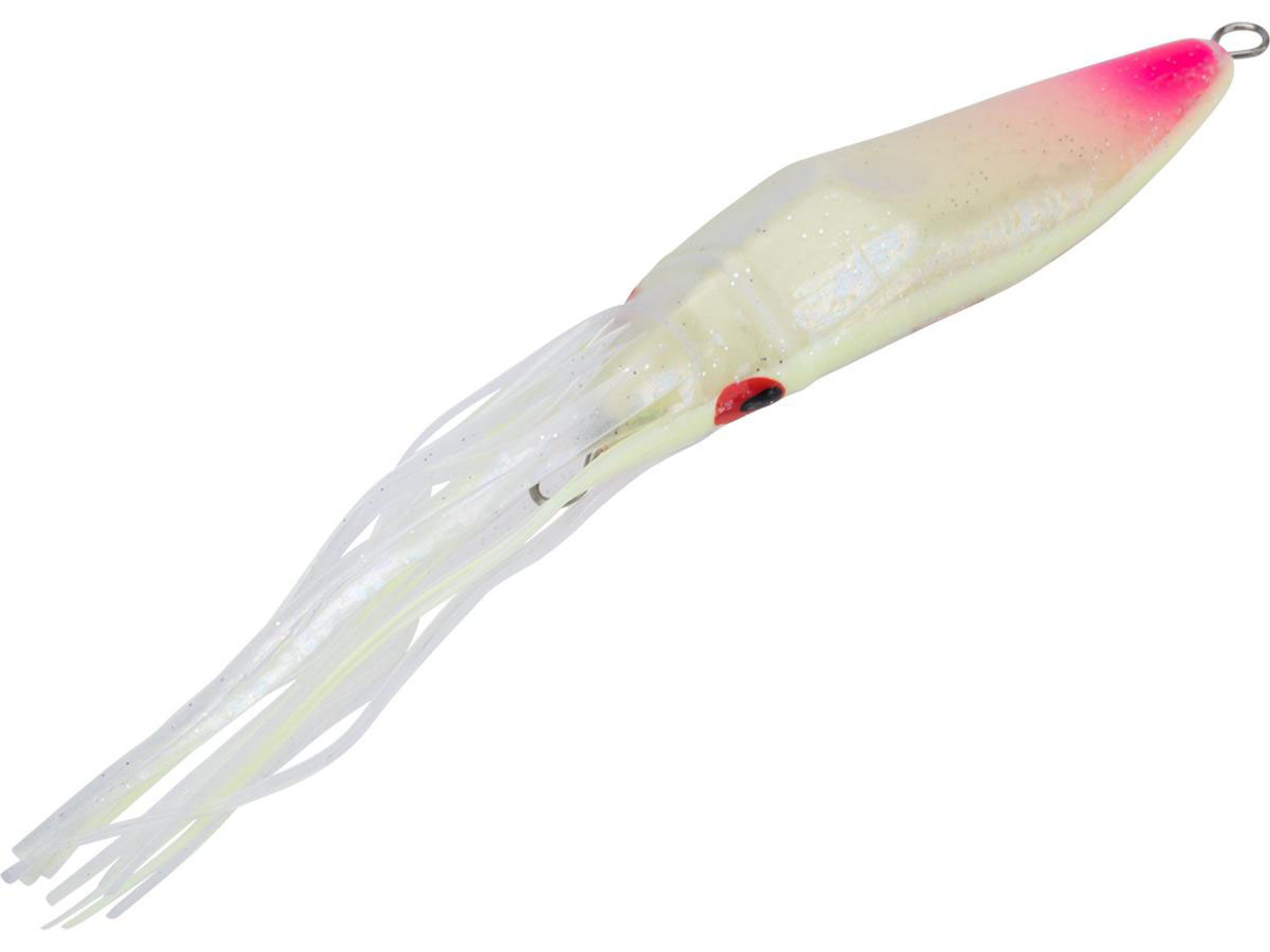 Sea Falcon "Slow Squid - Swimming" Deep Sea Fishing Jig (Model: Clear, Pink w/ Glow Stripe / 180g)