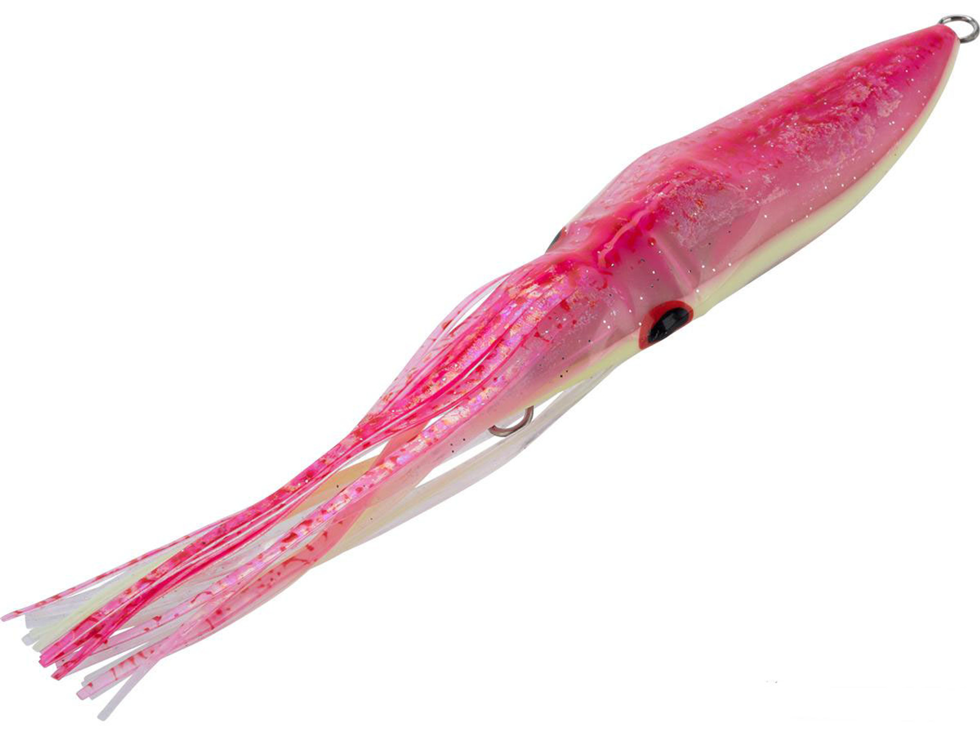 Sea Falcon "Slow Squid - Swimming" Deep Sea Fishing Jig (Model: Pink Black w/ Glow Stripe / 180g)