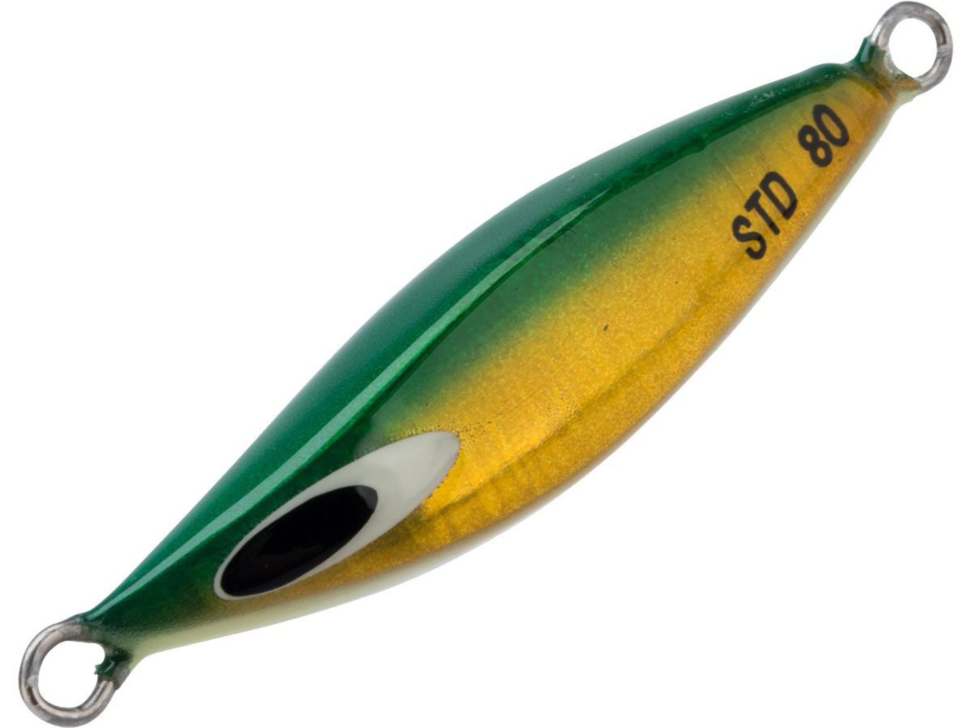 Sea Falcon "Pesce" Holographic Deep Sea Fishing Jig (Model: Green Gold w/ Glow Belly / 80g)