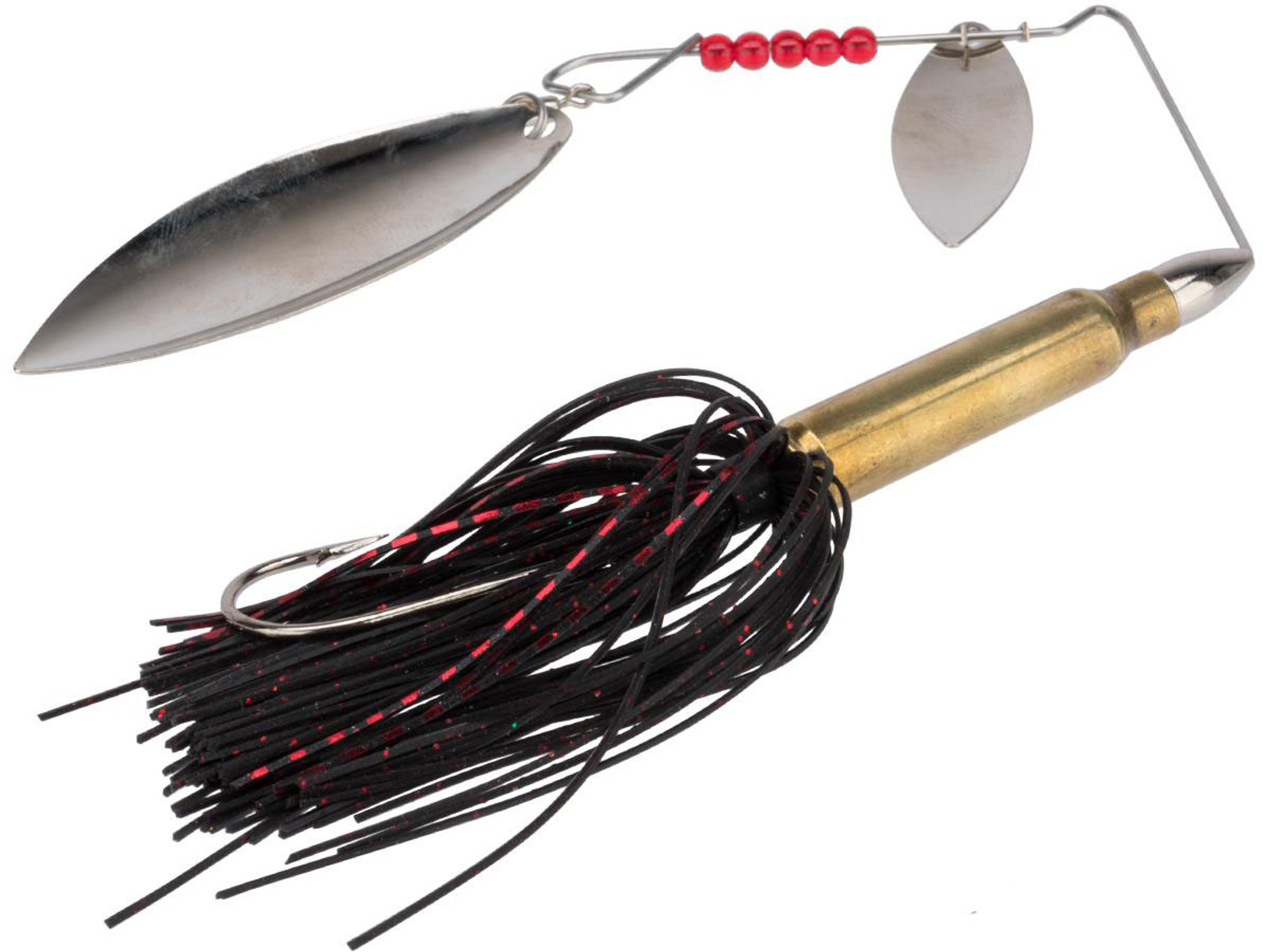 The Fishing Armory .223 Bass Spinner Lure (Color: Red Black)