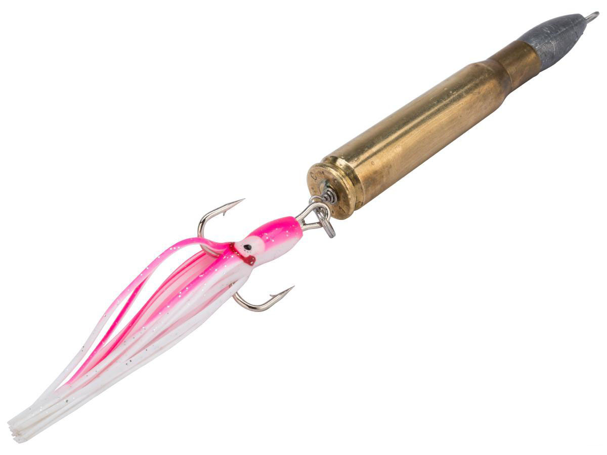 The Fishing Armory .50BMG Cod Round Lure (Color: White Pink / 6oz)