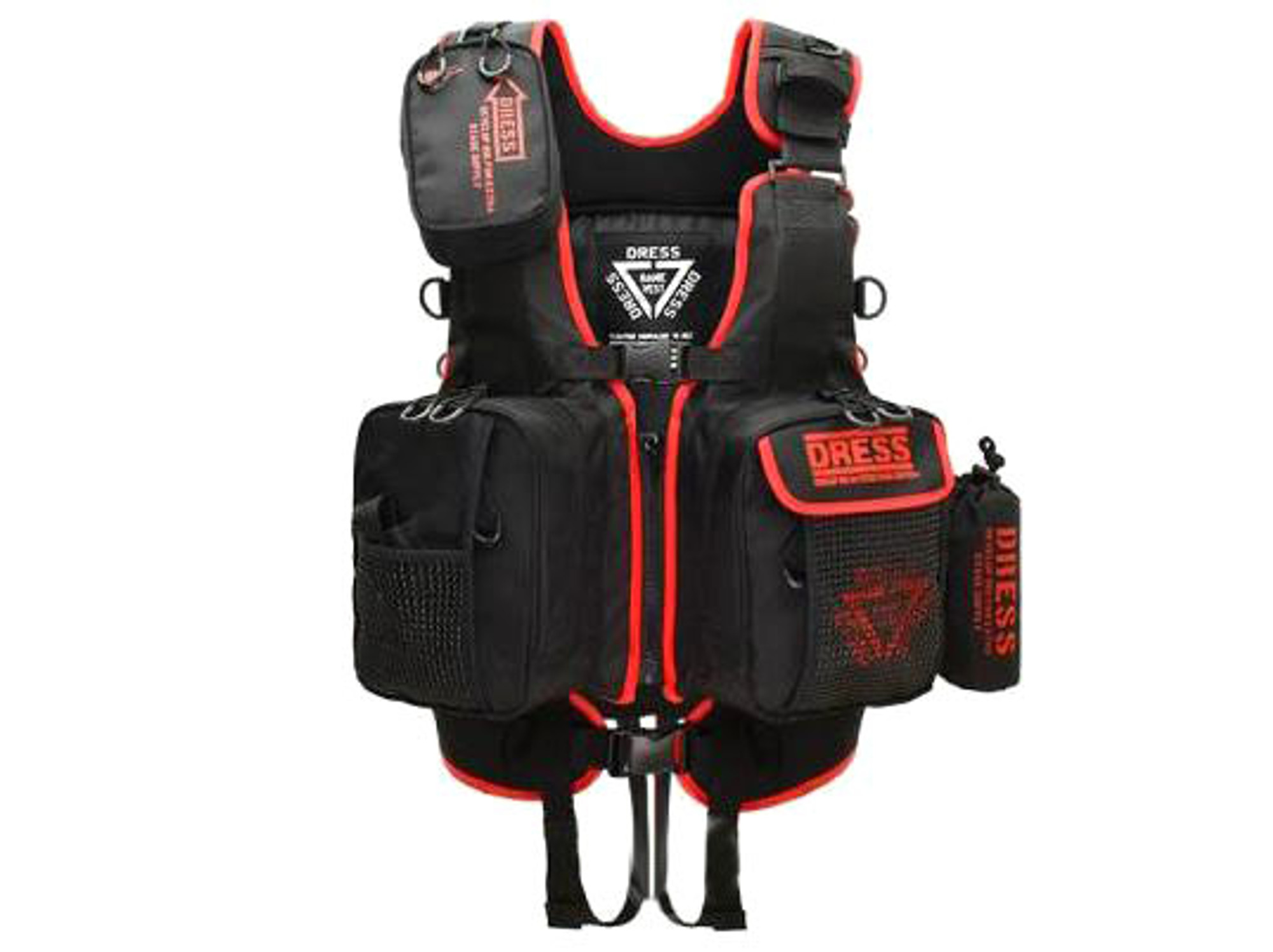 DRESS "AIR" Floating Game Fishing Vest (Color: Red)