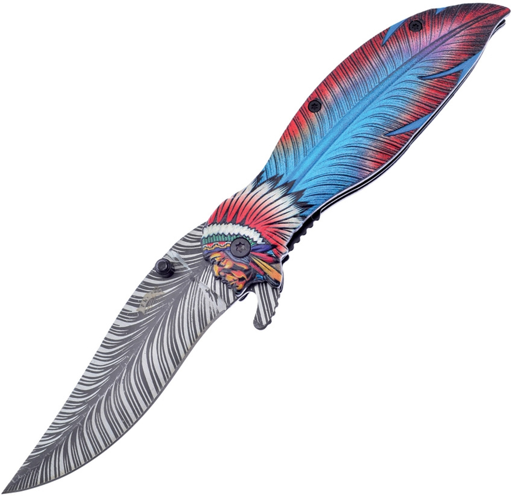 Linerlock Blue Feather