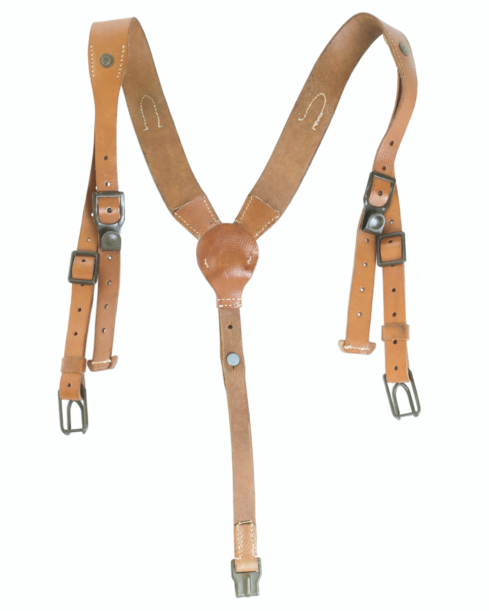 Czech Armed Forces Leather Suspenders  