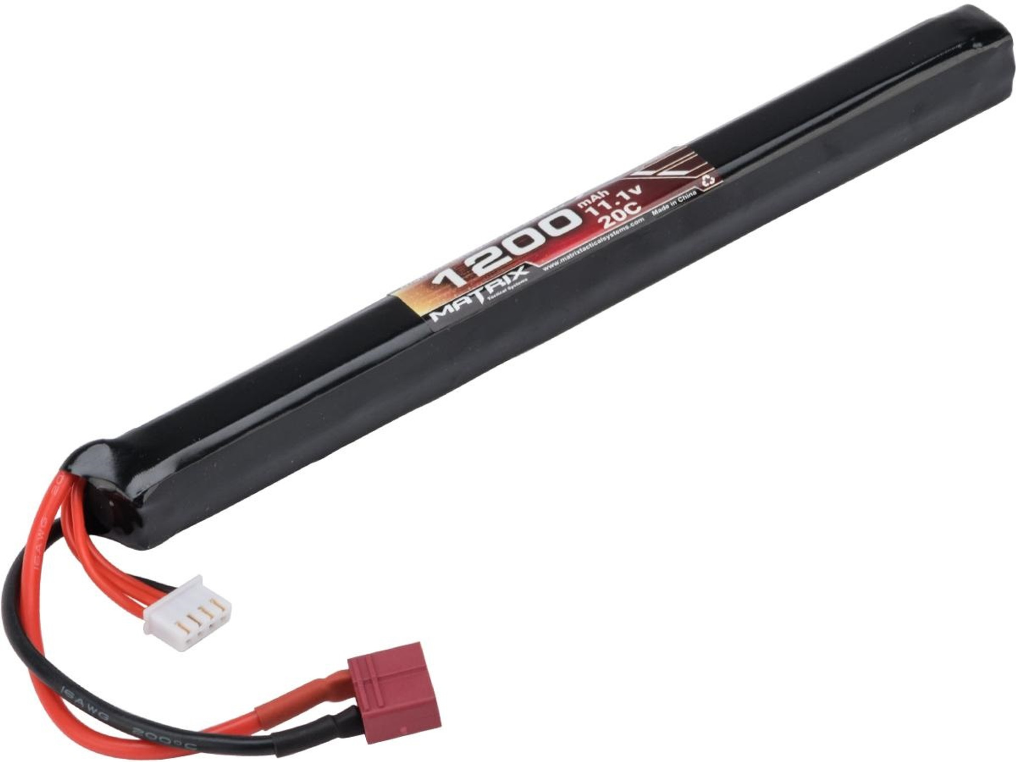 Matrix High Performance 11.1V Stick Type Airsoft LiPo Battery (Configuration: 1200mAh / 20C / Deans)