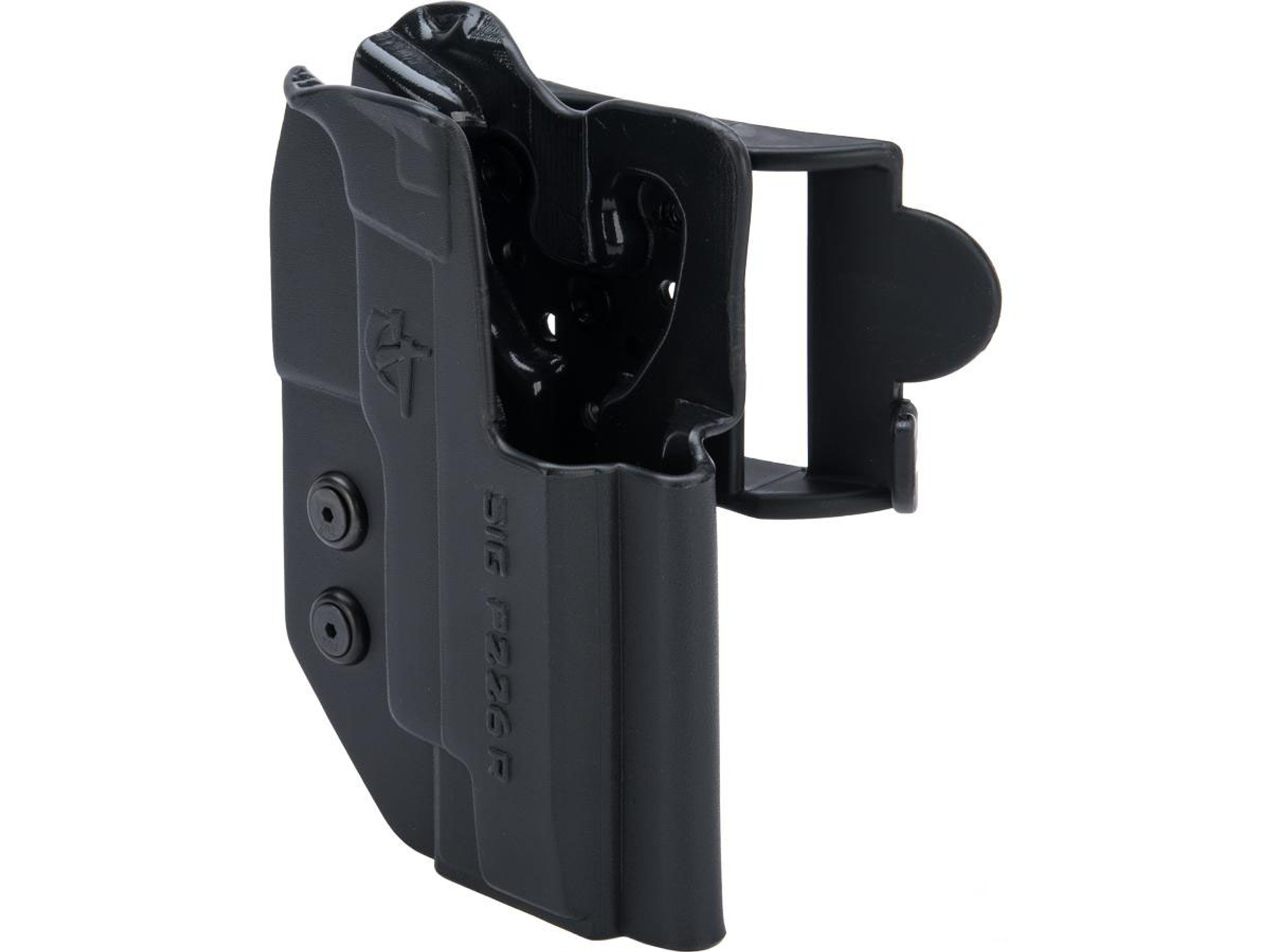 Comp-Tac "International" OWB Kydex w/ Modular Mounting System - SIG P226 w/ Rail 9mm, 40 / Right Hand / Black