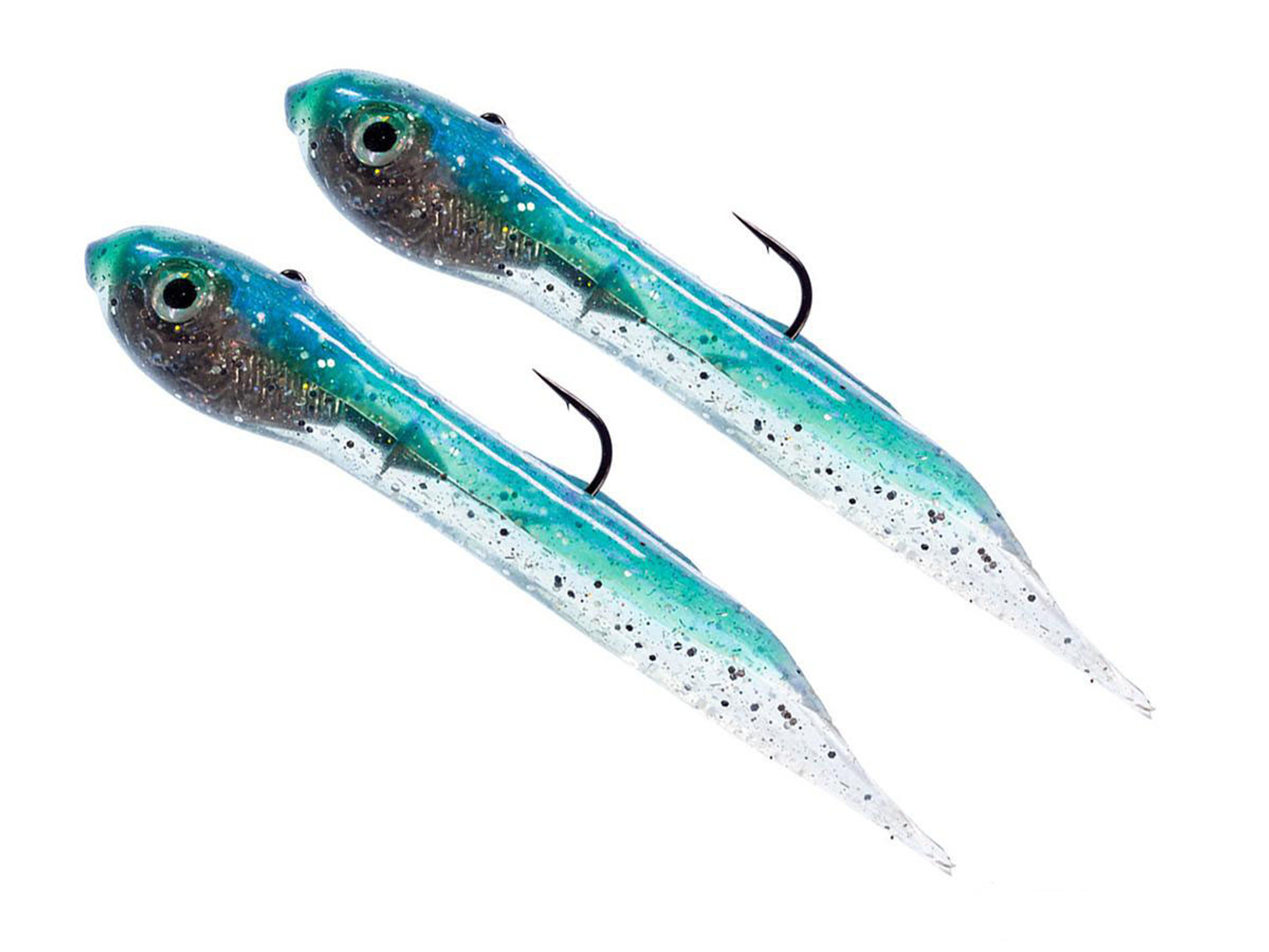 Hook Up Baits "Bullet" Handcrafted Soft Fishing Jigs - Mint / 4" / 1 oz