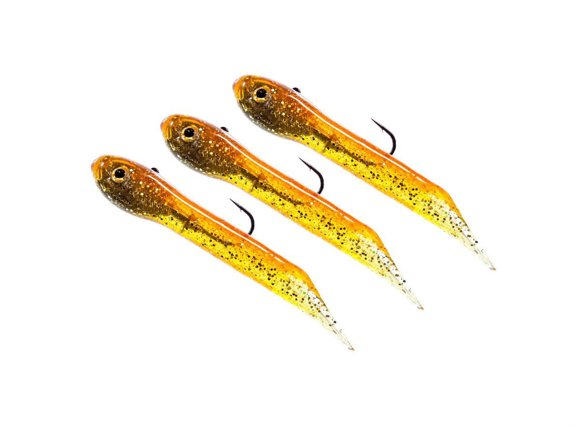 Hook Up Baits Handcrafted Soft Fishing Jigs - Orange Gold / 2" / 1/32 oz