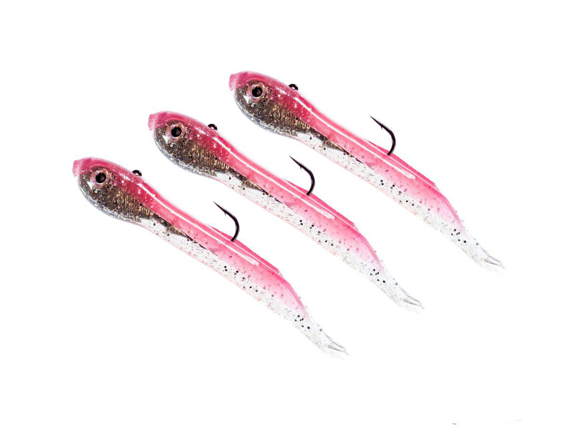 Hook Up Baits Handcrafted Soft Fishing Jigs - Pink Silver / 2" / 1/32 oz