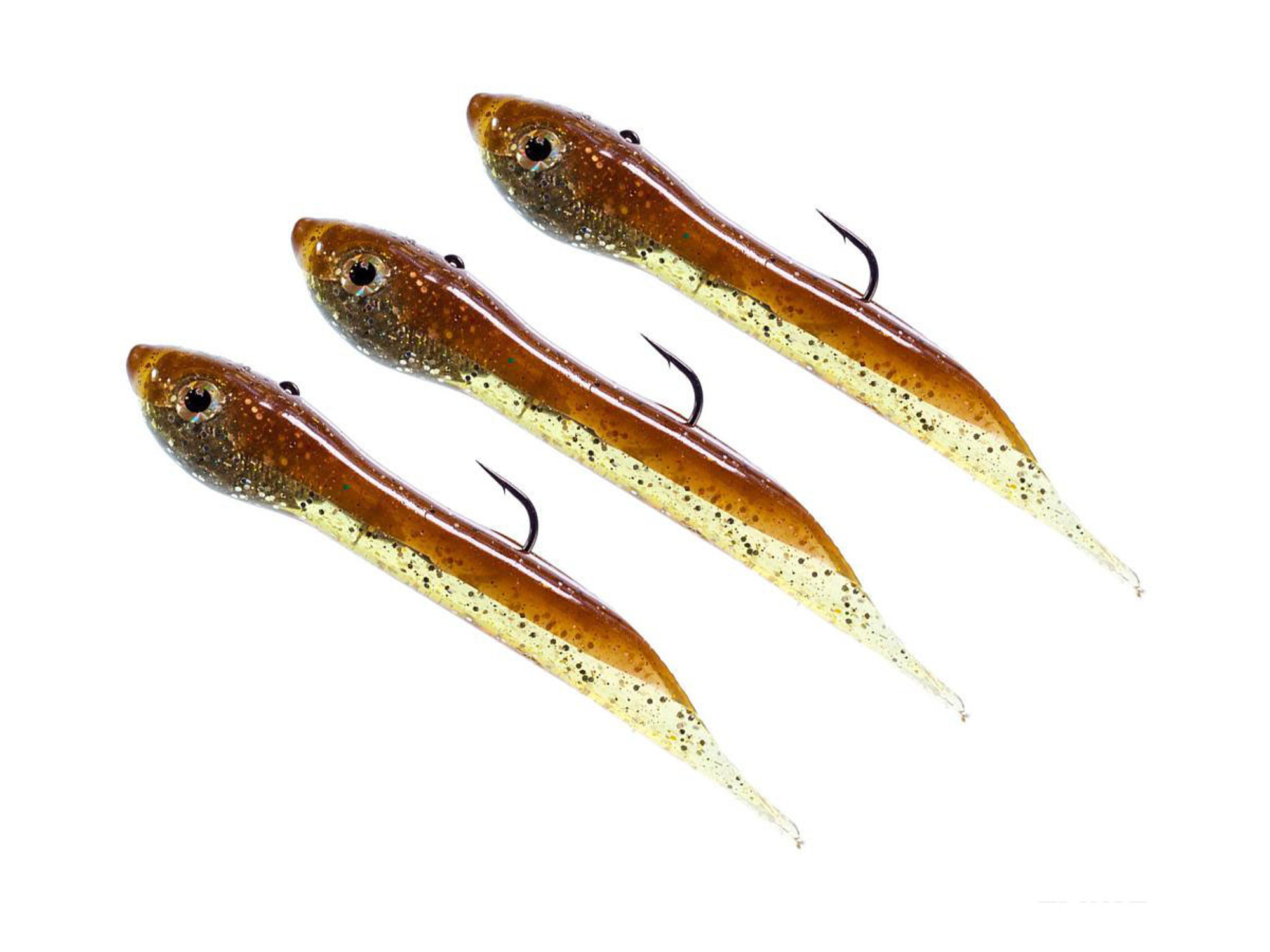 Hook Up Baits Handcrafted Soft Fishing Jigs - Brown Gold / 2" / 1/16 oz