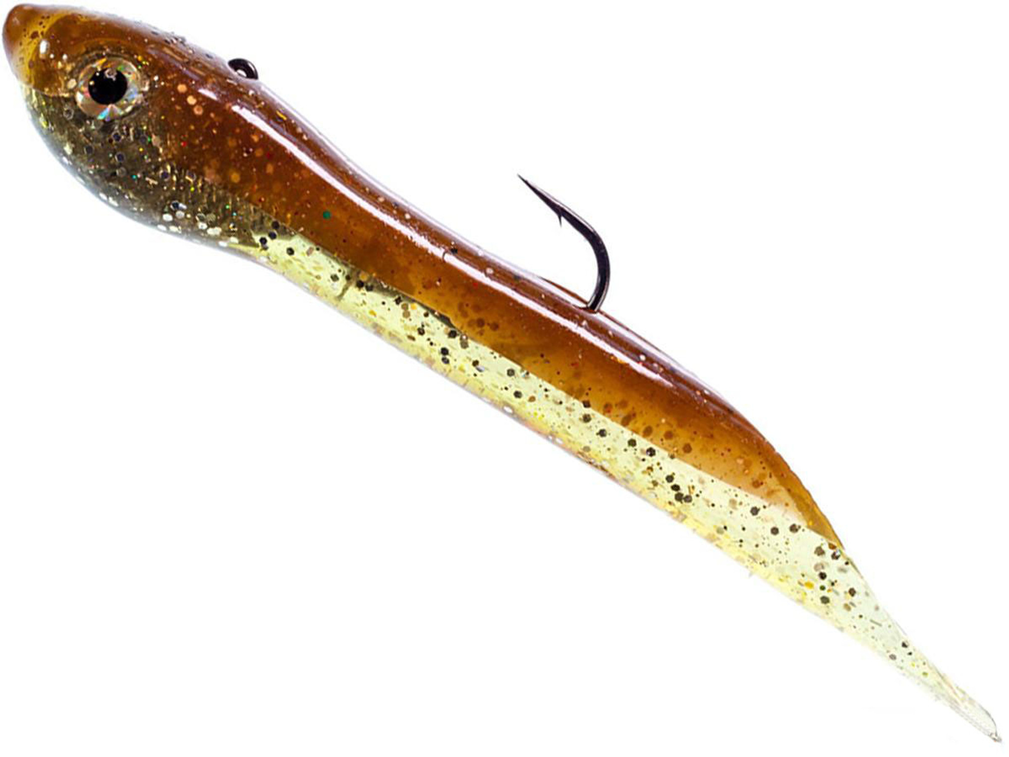 Hook Up Baits Handcrafted Soft Fishing Jigs - Brown Gold / 8" / 3 oz