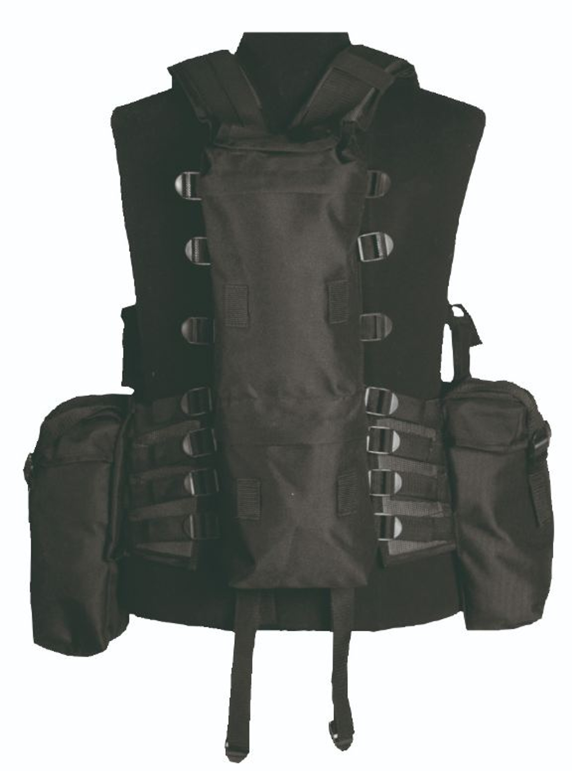 Mil-Tec Black 12-Pkt. Tactical Vest