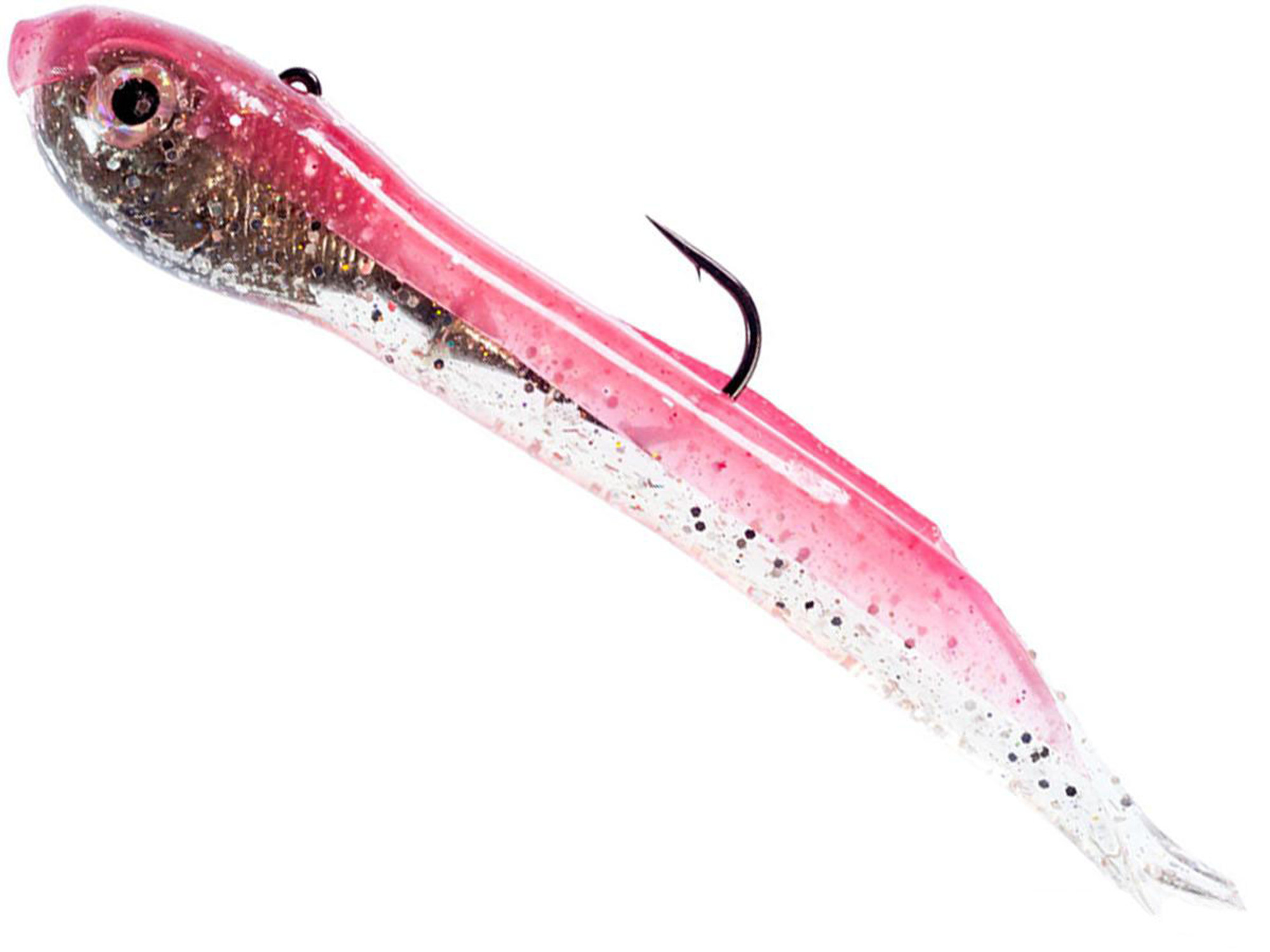 Hook Up Baits Handcrafted Soft Fishing Jigs (Color: Pink Silver / 8" / 4 oz)