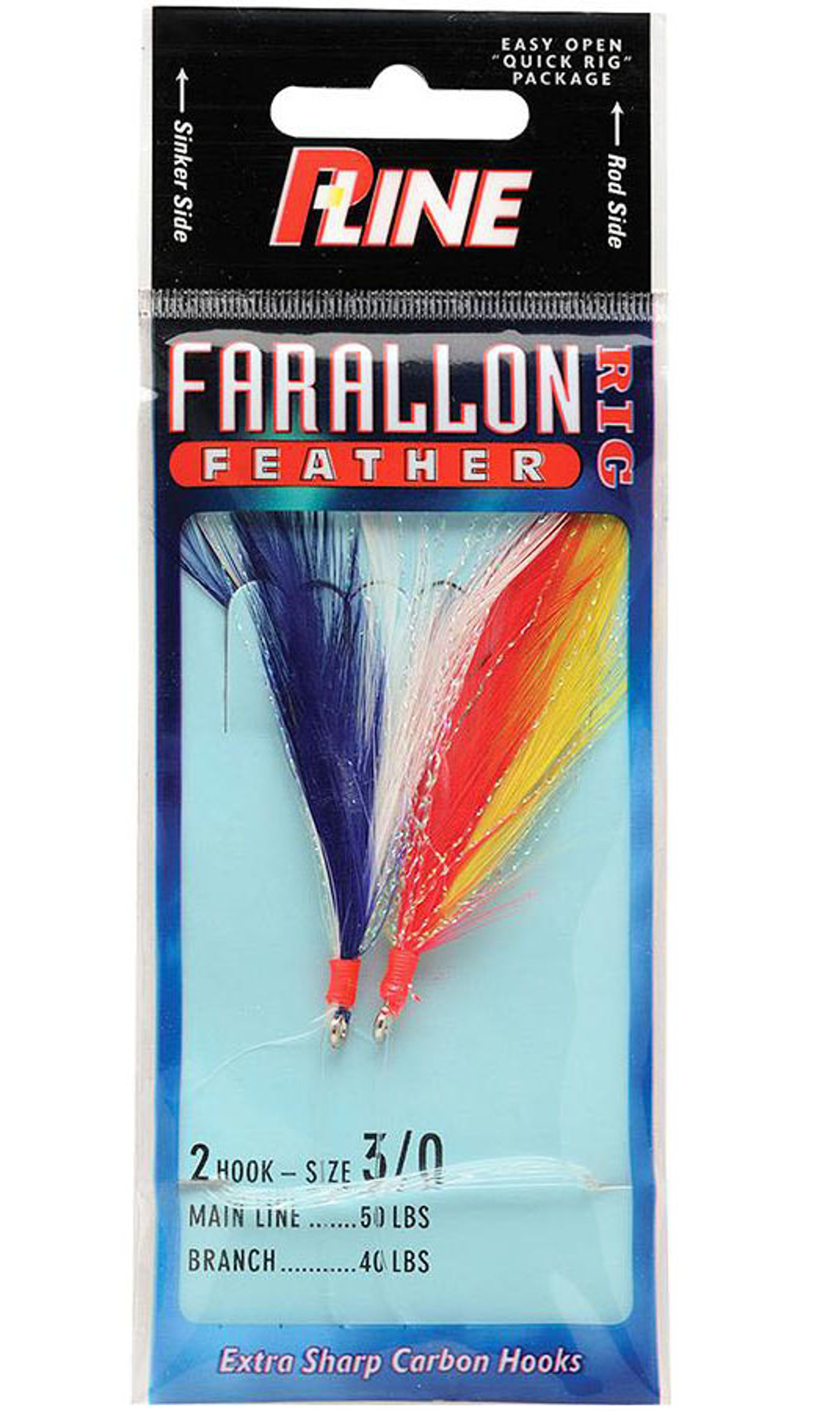 P-Line Farallon Feathers Vertical Fishing Jigs (Size: 3/0 Mix)