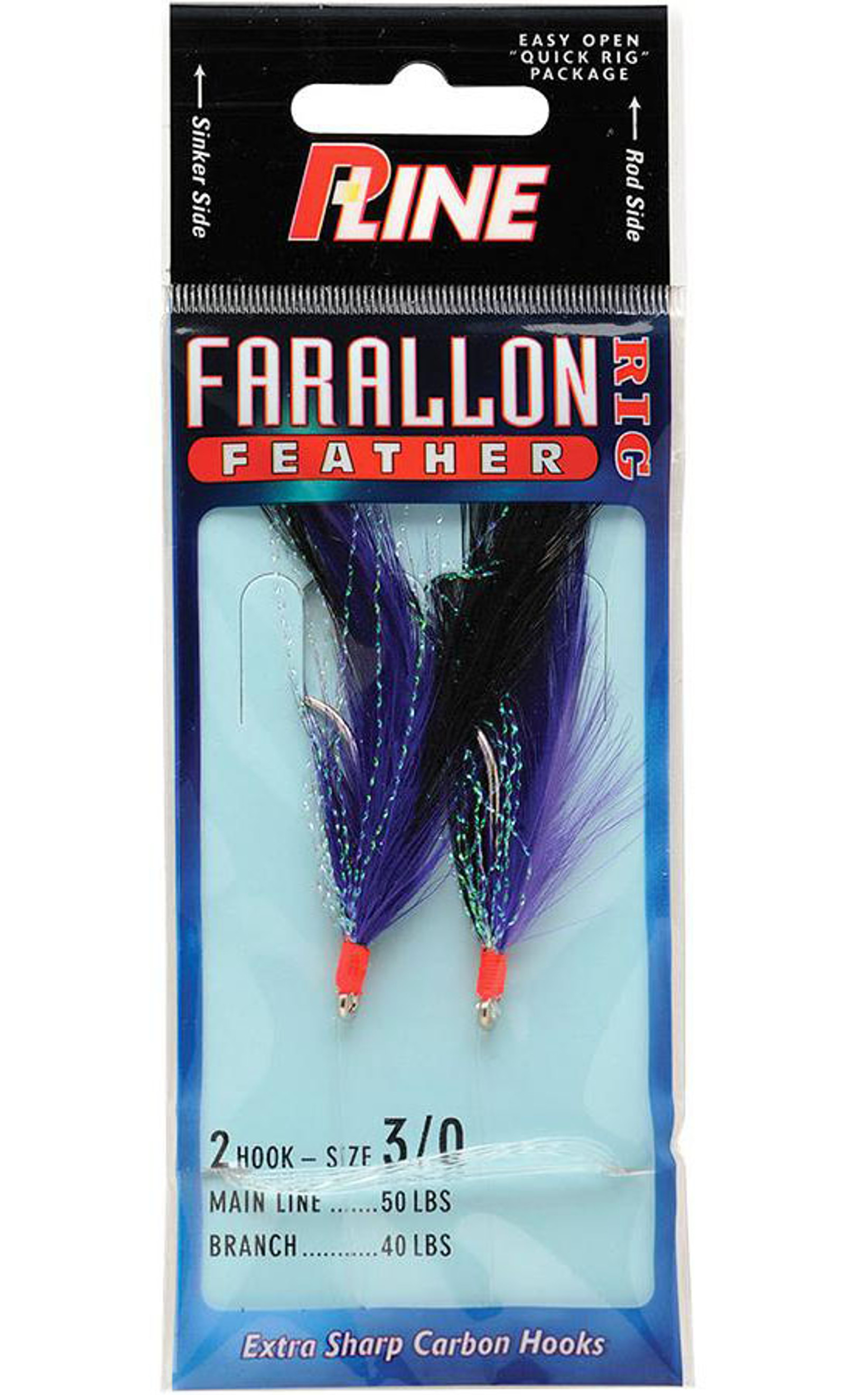 P-Line Farallon Feathers Vertical Fishing Jigs (Size: 5/0 Purple & Black)