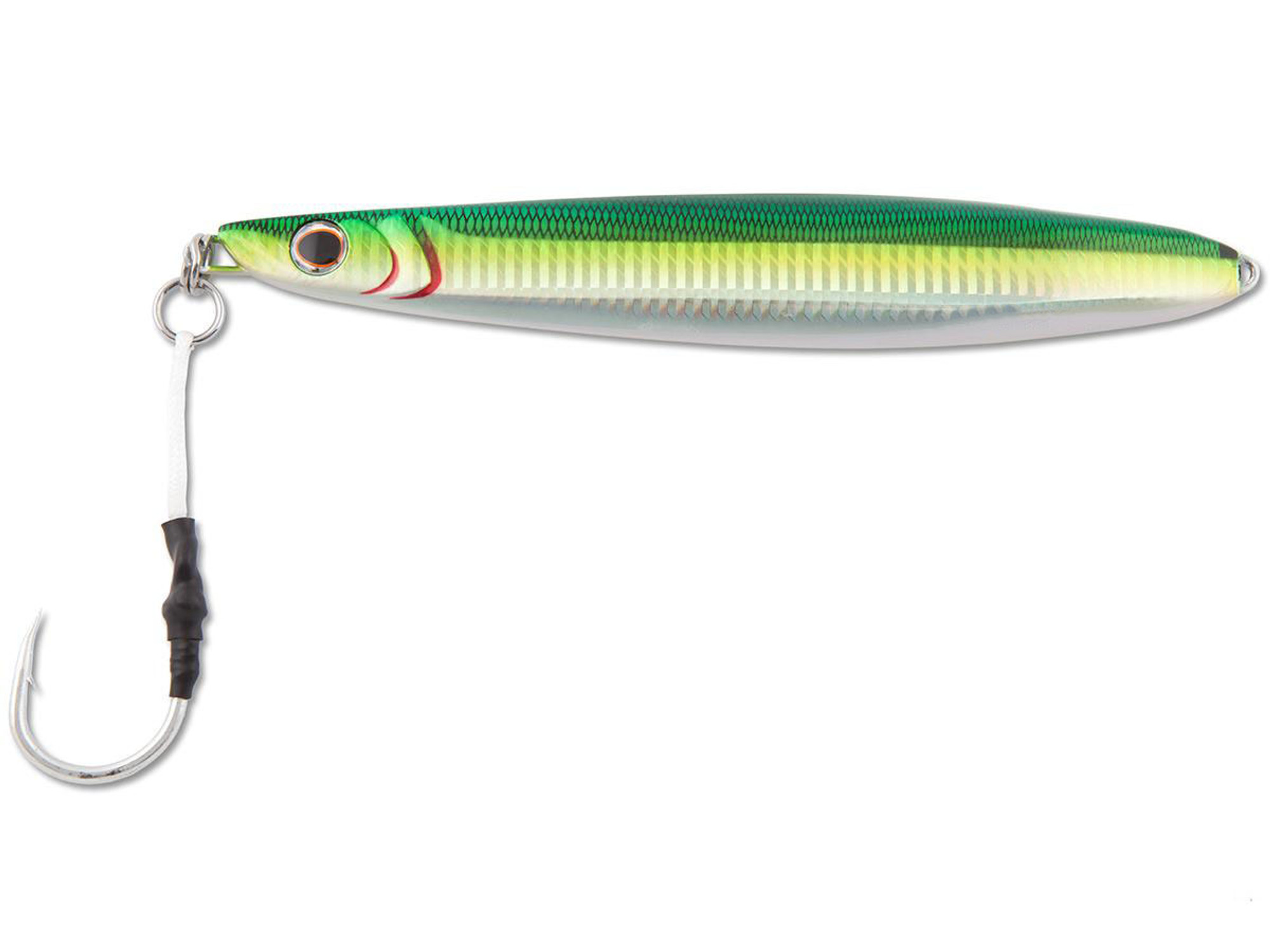 Shimano Butterfly Flat Side Jig (Color: Green Silver / 112g / #5/0 Hook)