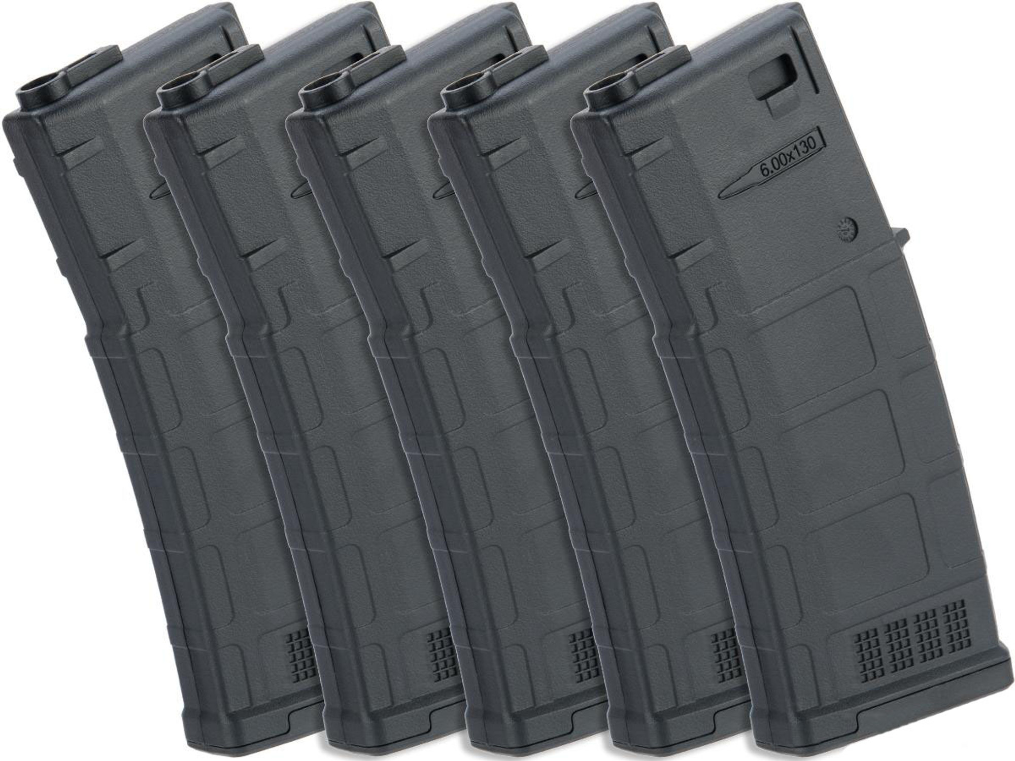 ARES AMAG 130rd Magazine M4 / M16 Mid Cap Magazine for AEG Rifles (Color: Black / 5 Pack)