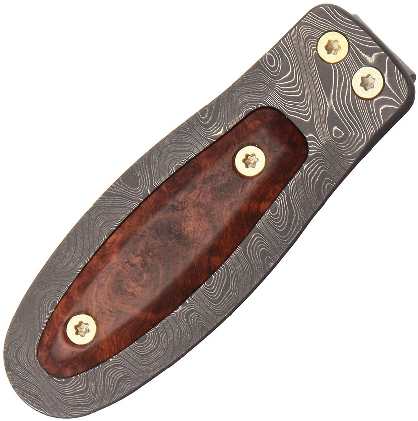 Money Clip Damascus Briarwood