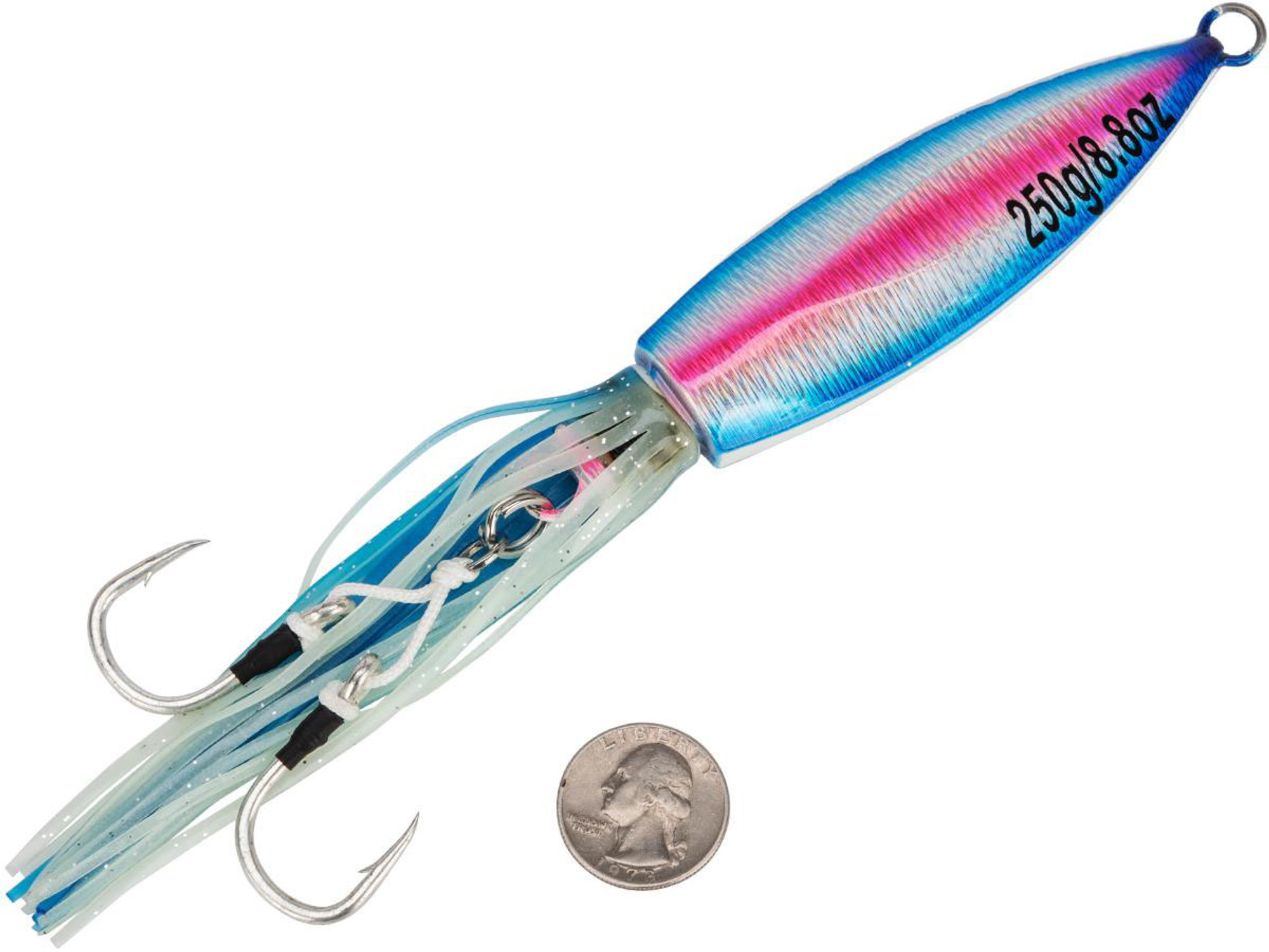 Battle Angler "Ghost Squid" Jigging Fishing Lure (Model: 250g / Blue Pink)