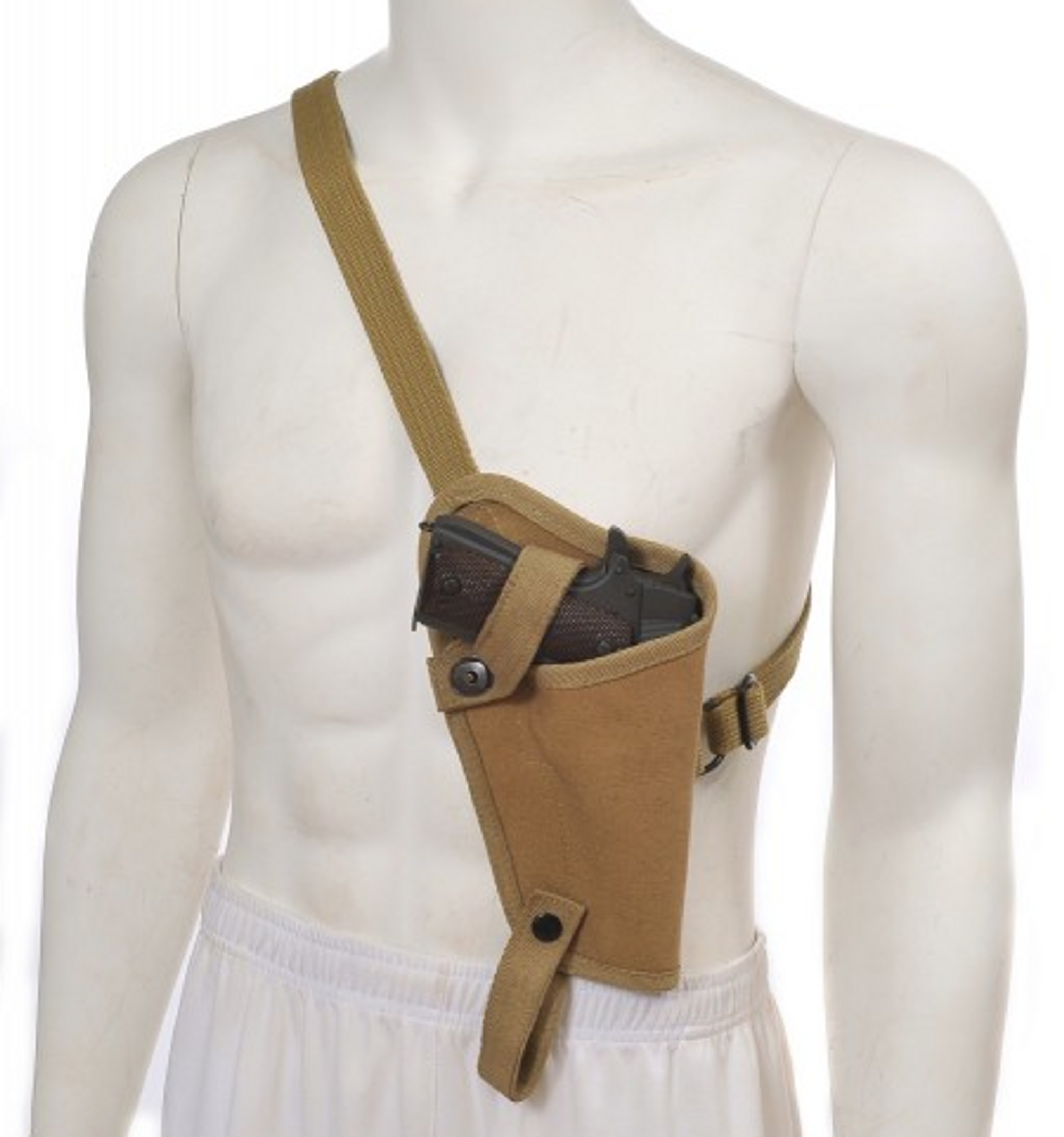 US WW2 M3 Khaki Canvas Colt 1911 .45 Tanker Shoulder Holster Marked JT&L