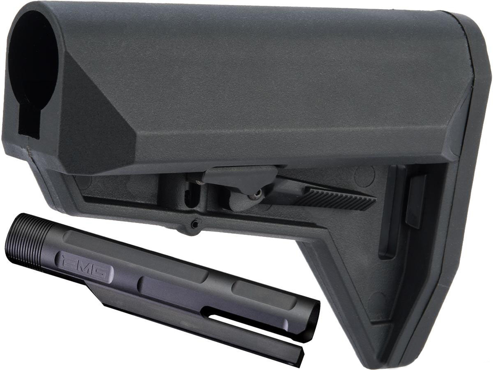 EMG "ALPHA" Combat Ready Retractable Stock for M4 Series Airsoft Rifles (Color: Black Stock + EMG Buffer Tube)