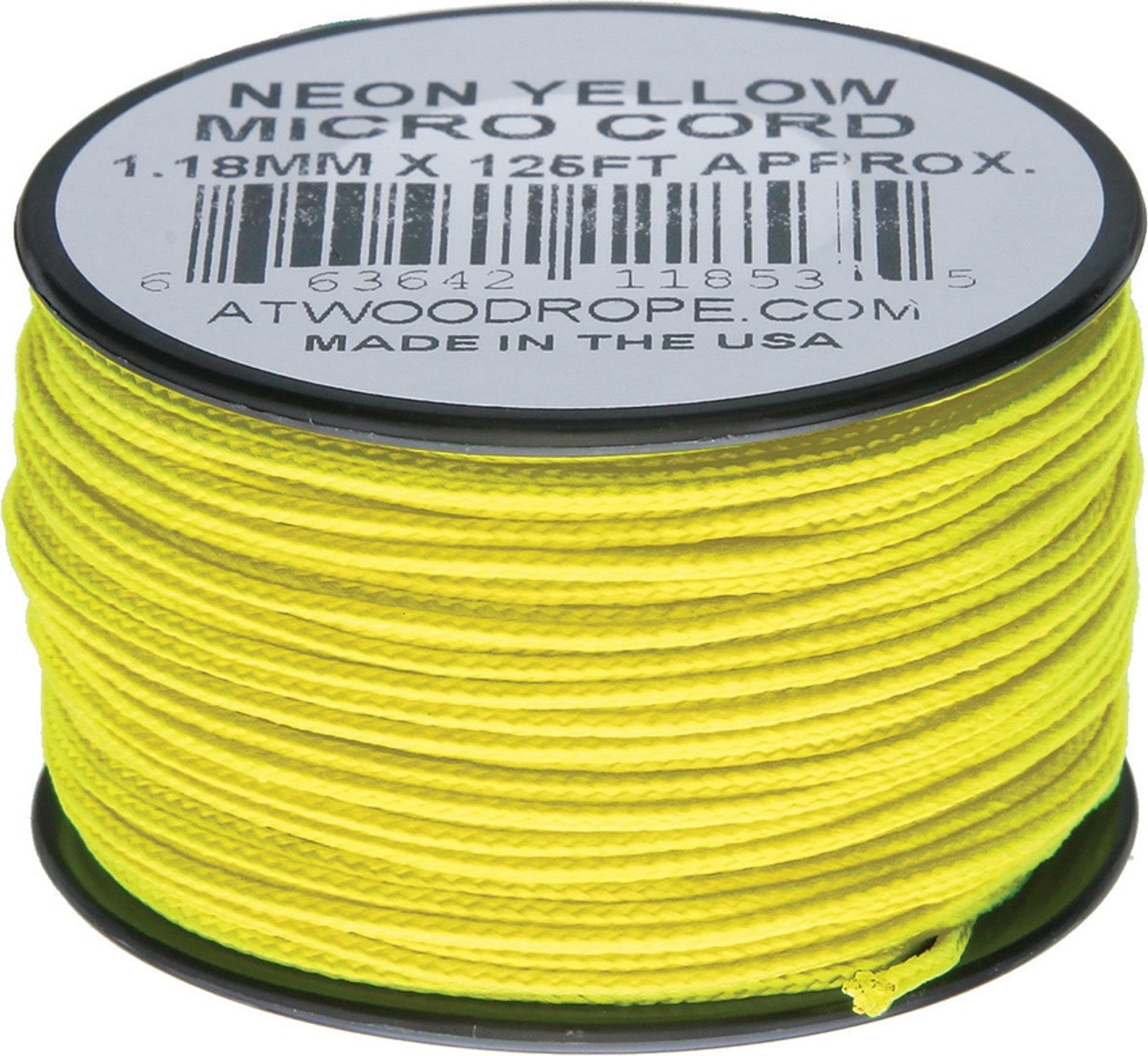 Micro Cord 125ft Neon Yellow
