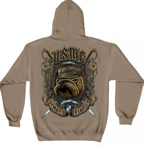 USMC "Bull Dog" Hooded Sweat Shirt