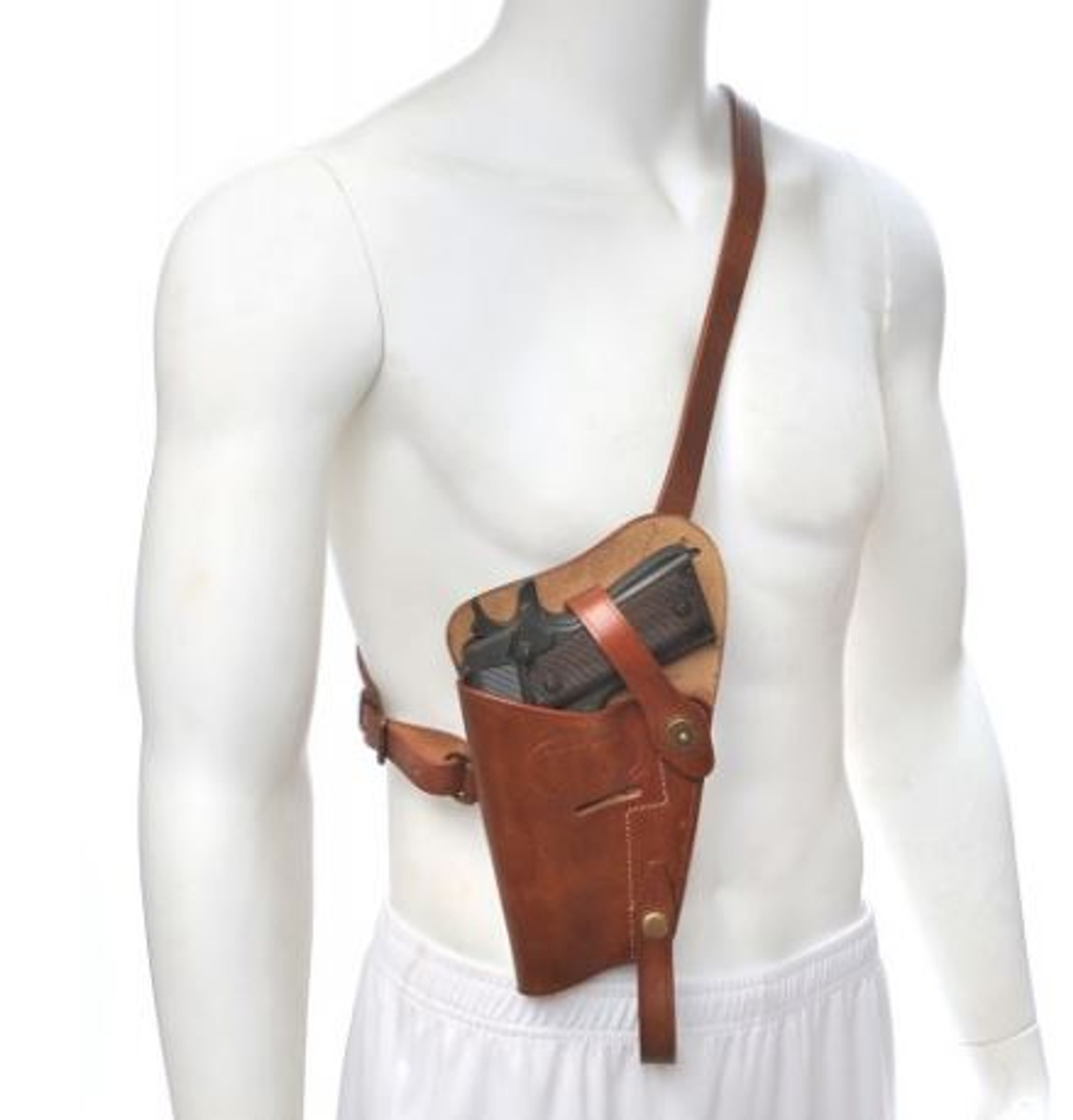 US WW2 M3 Colt 1911 .45 Shoulder Holster Left Hand Premium Drum Dyed Leather