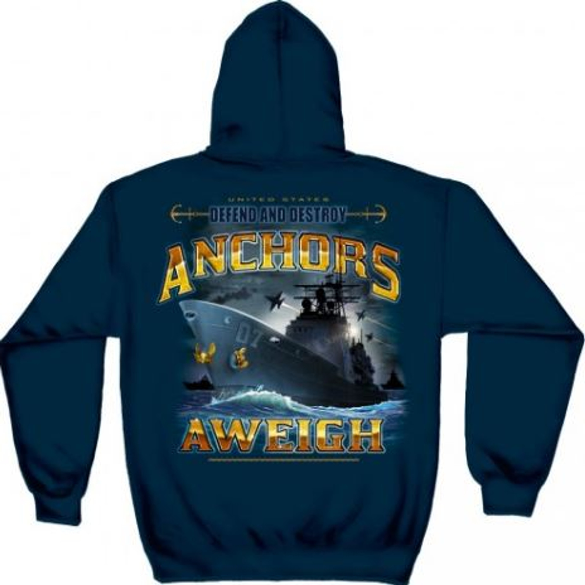 US Navy "Anchors Aweigh" Hooded Sweat Shirt