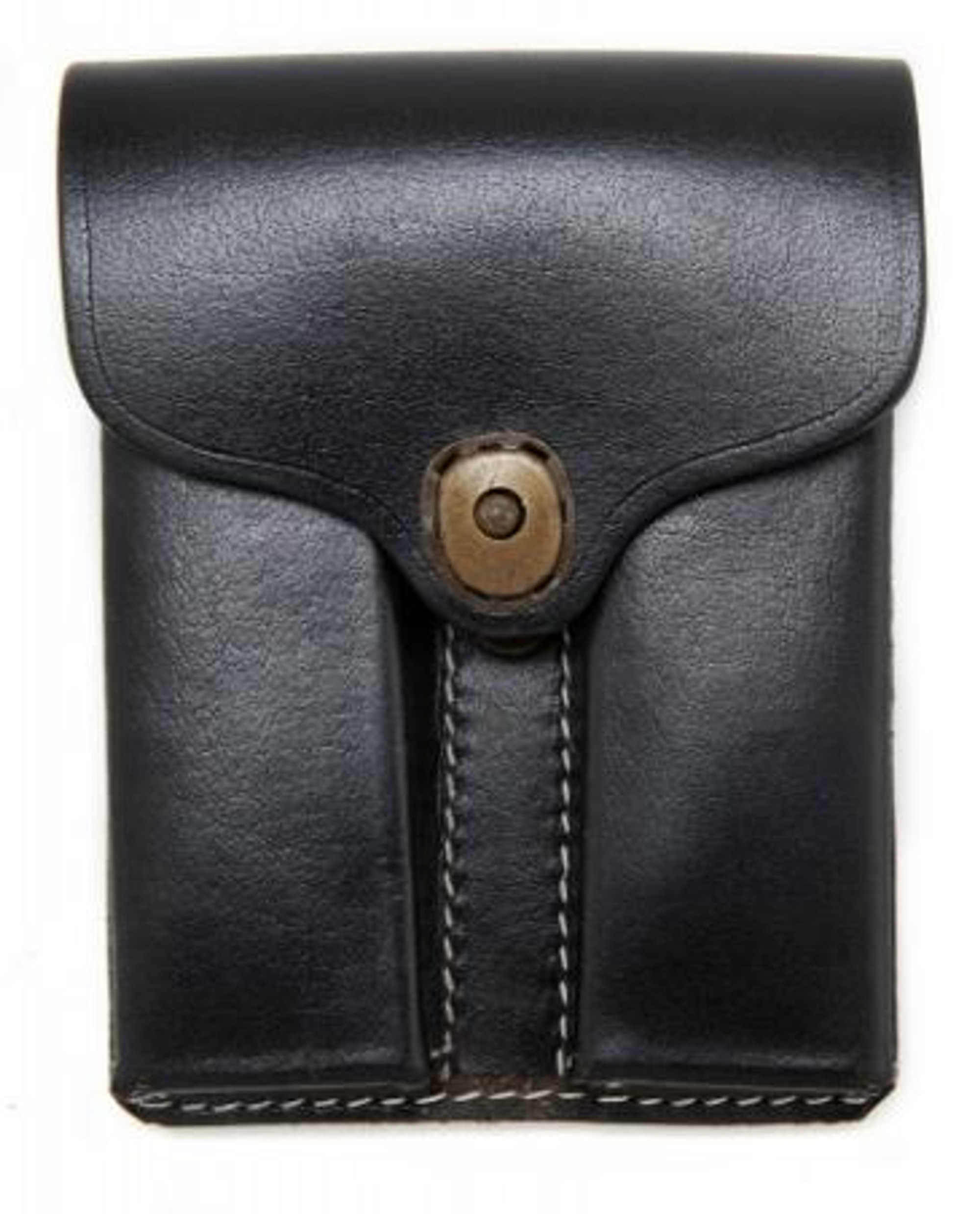 Black Leather .45 Double Magazine Pouch