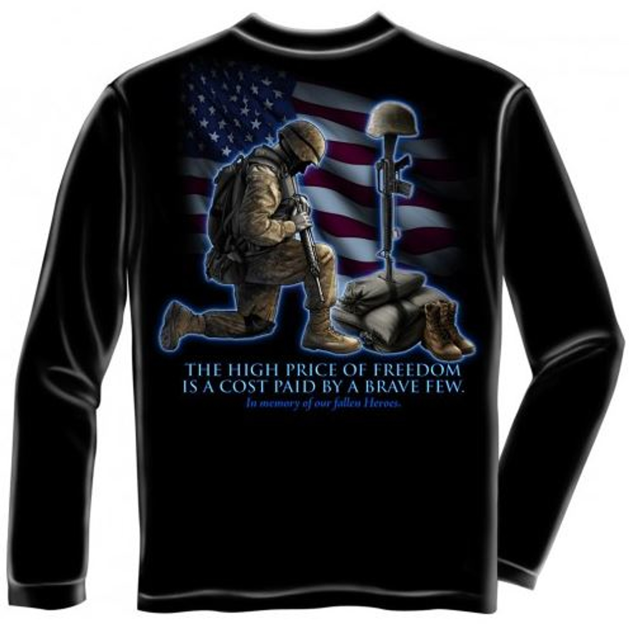 US Veteran "In Memory Our Fallen Heroes" Long Sleeve T-Shirt